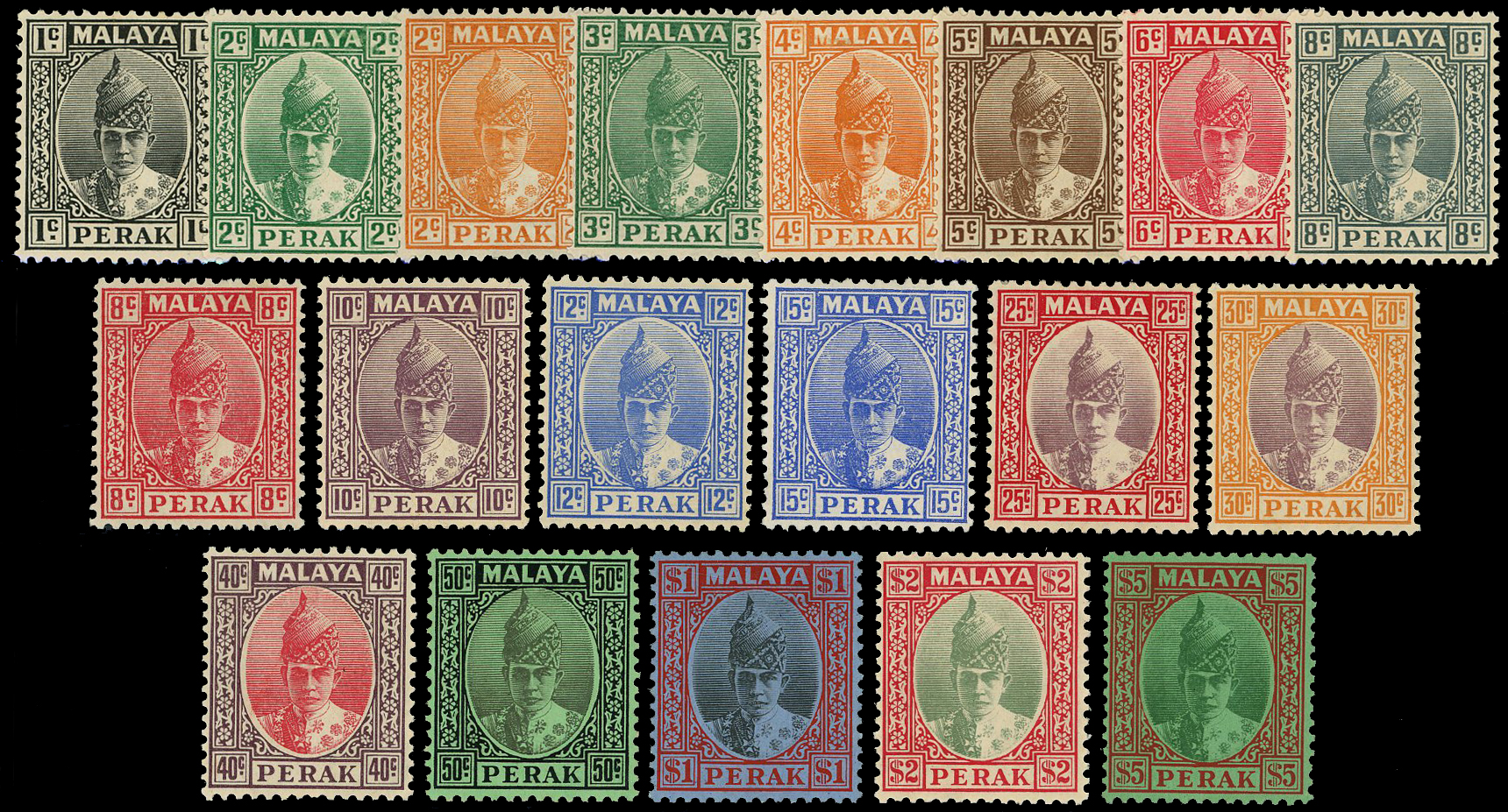 Perak SG 103-121 mint