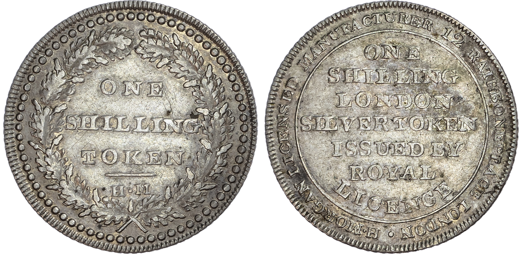 Middlesex, London. H. Morgan, silver shilling.