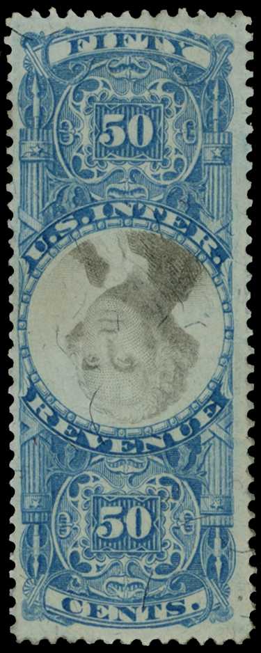 REVENUE: 1871 U.S. Inter Revenue 50ct blue...