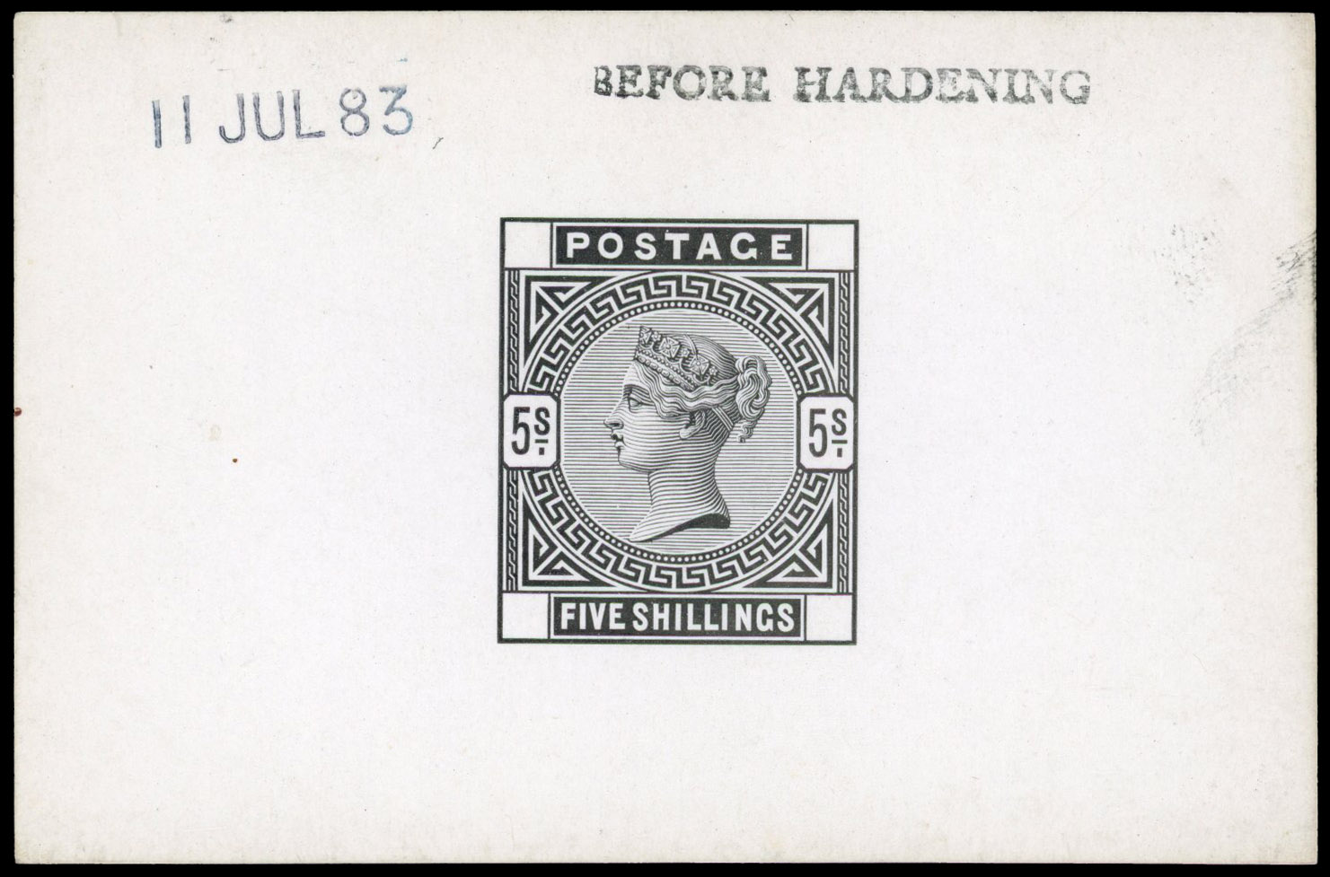 Great Britain SG 176var 5/- Die Proof 