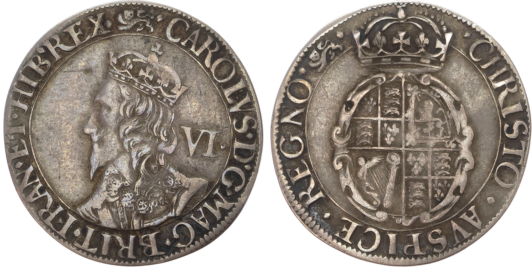 Charles I (1625-1649), Civil War Issues, York, AR Sixpence