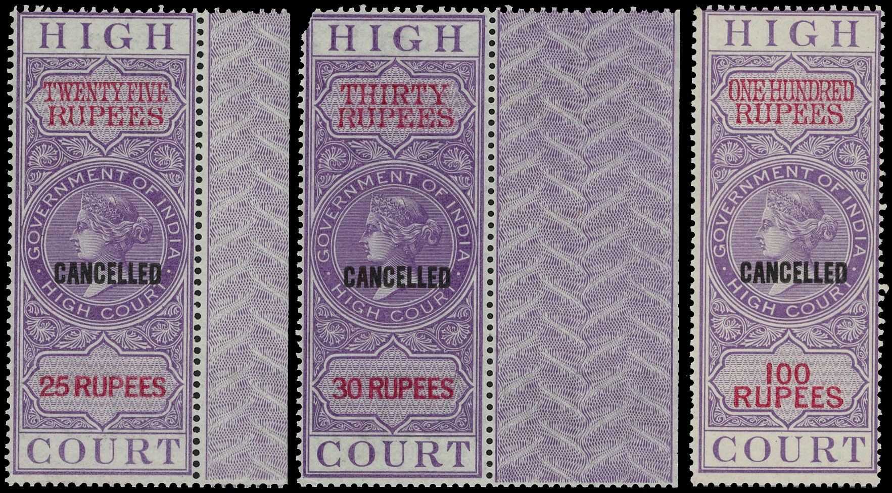 High Court: 1870 collection on stock sheets comprising...