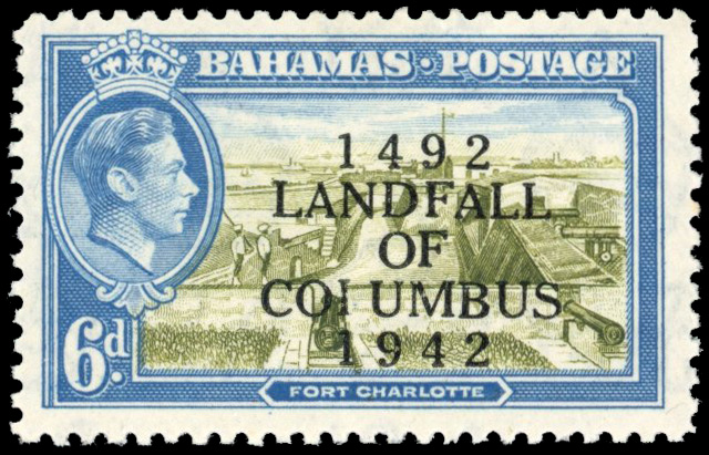 Bahamas SG 169a 1942 6d COIUMBUS mint