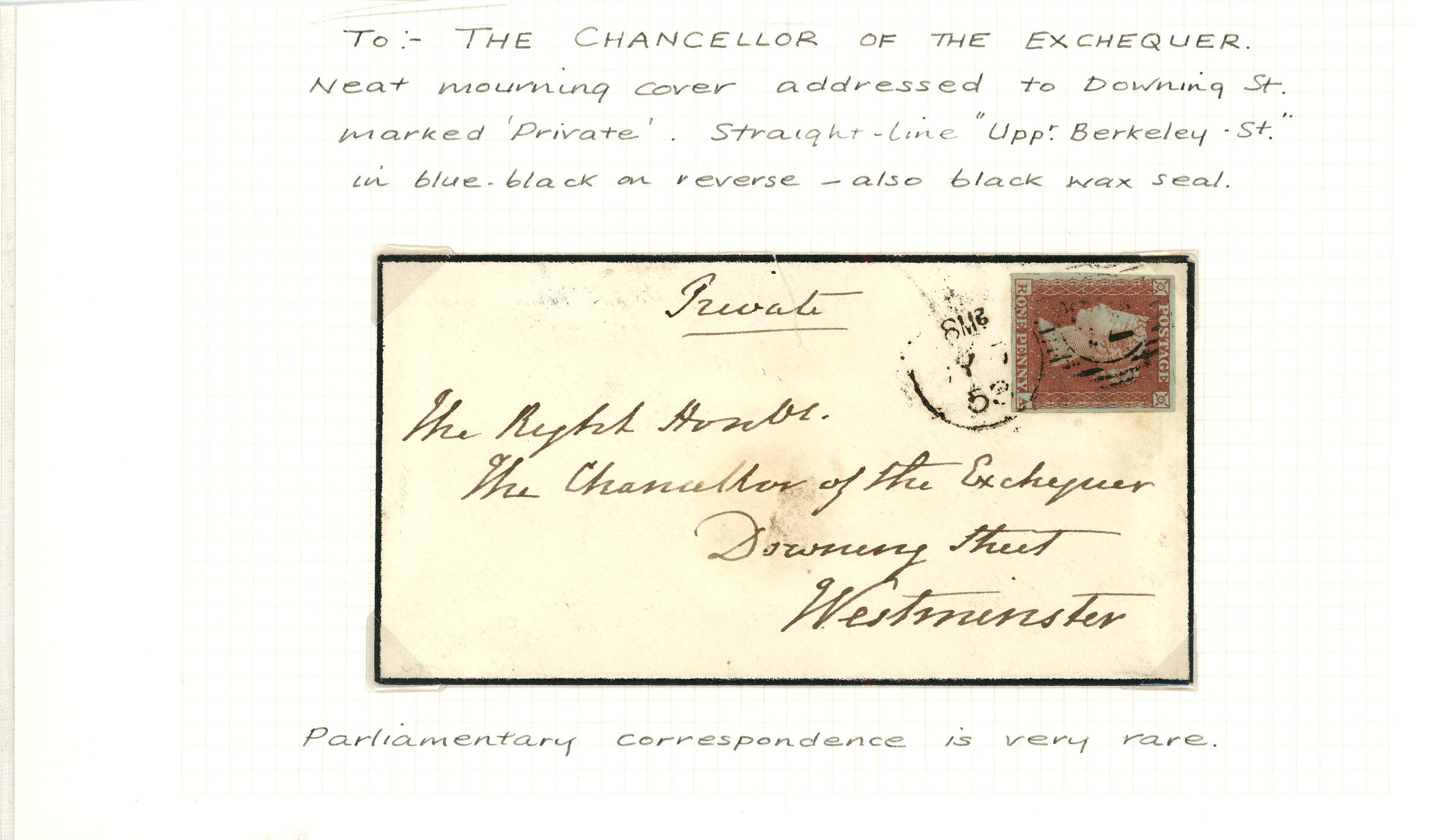 1853 Parliamentary Mail. 