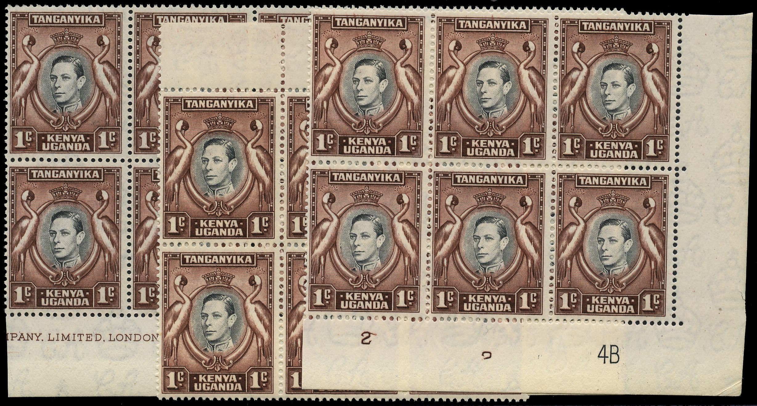 1938-54 1c 'South African Crowned Cranes'...