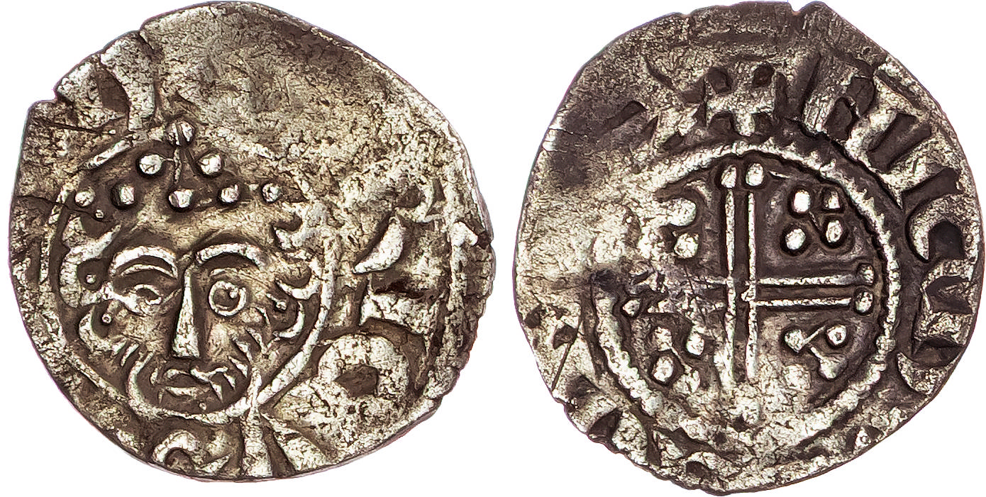 Group of hammered pennies and one cut penny of Henry III (1216-1272) [4].