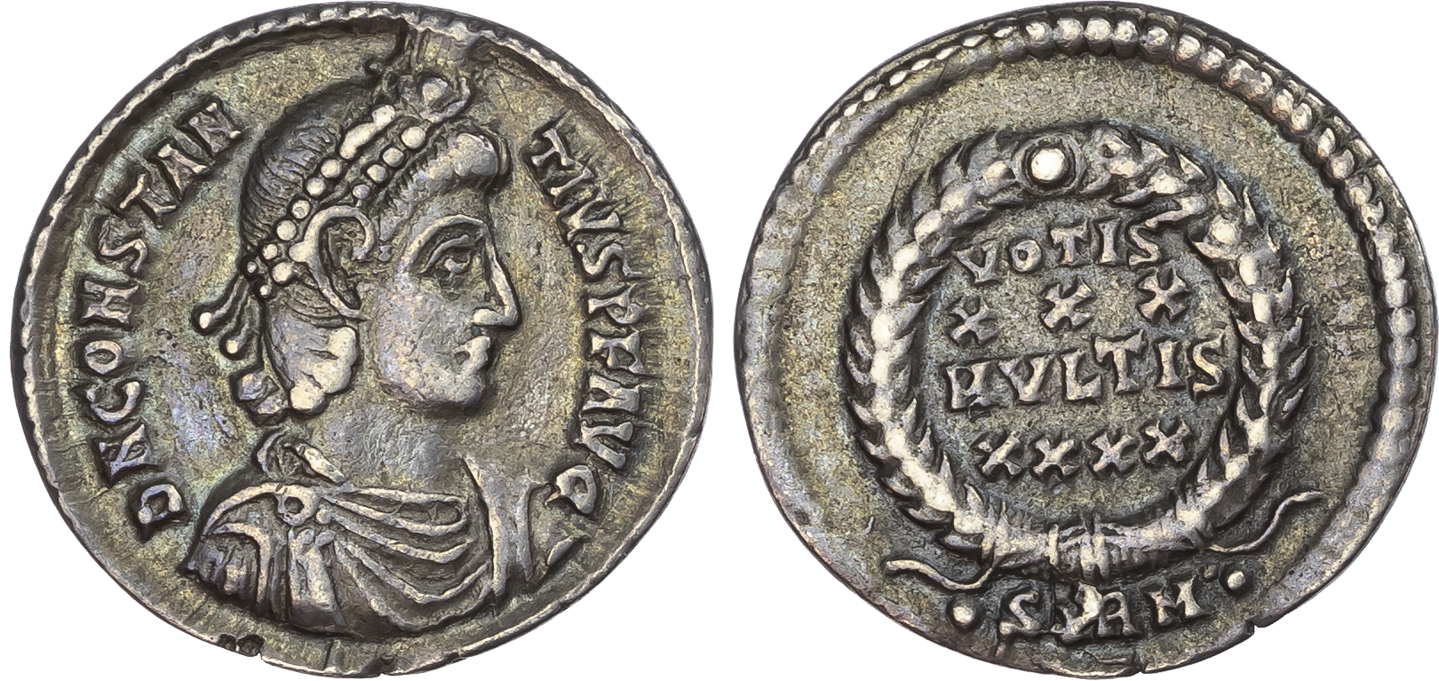 Constantius II (AD 337-361) AR Siliqua, Sirmium, AD 352-355, 2.50g.