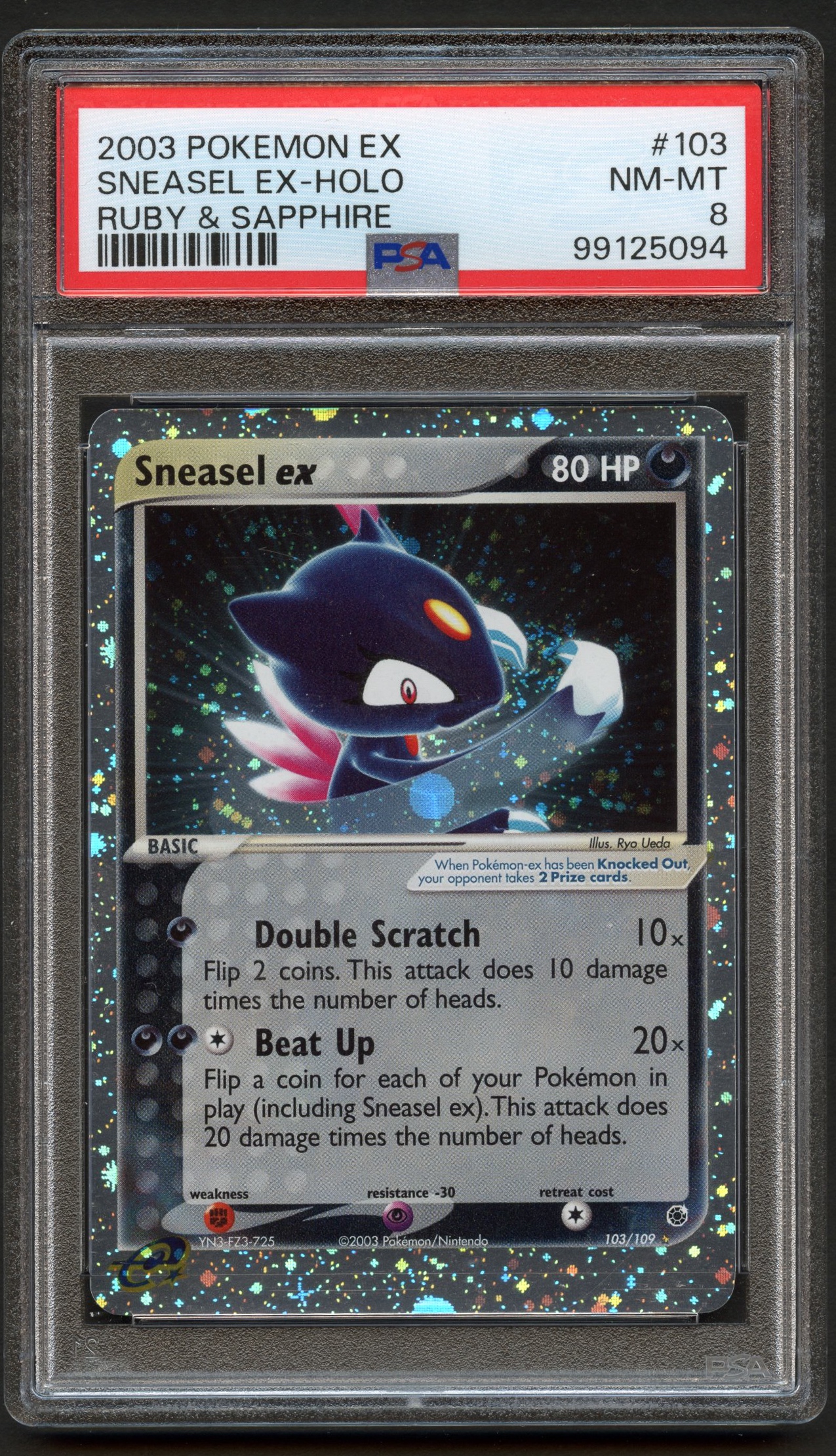 PSA 8 Sneasel ex #103 Ruby & Sapphire 