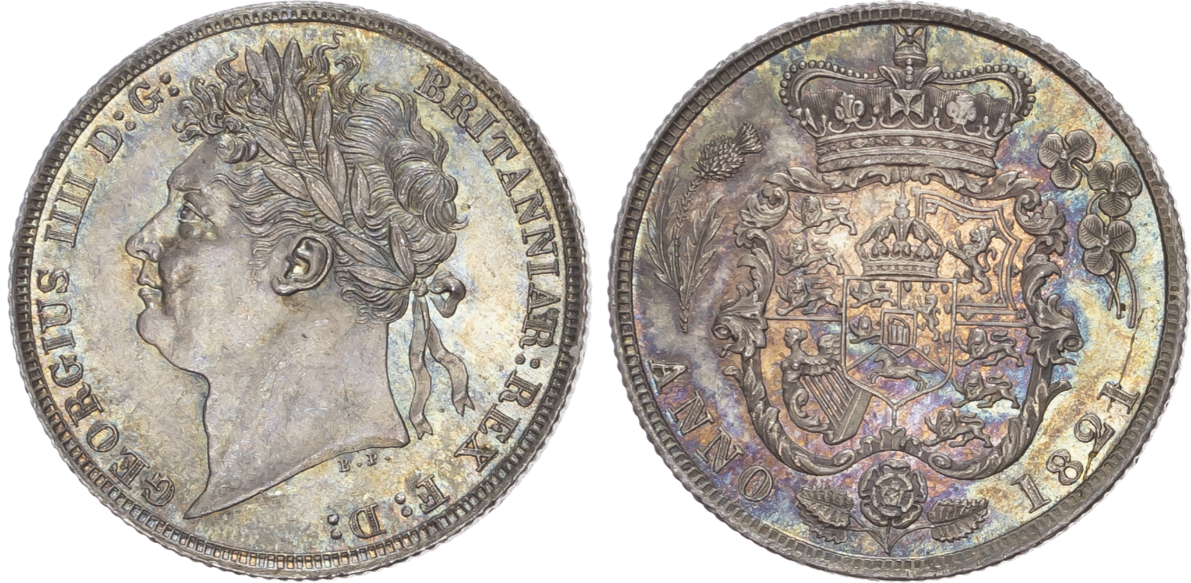George IV (1820-1830), 1821, Shilling, Type 1