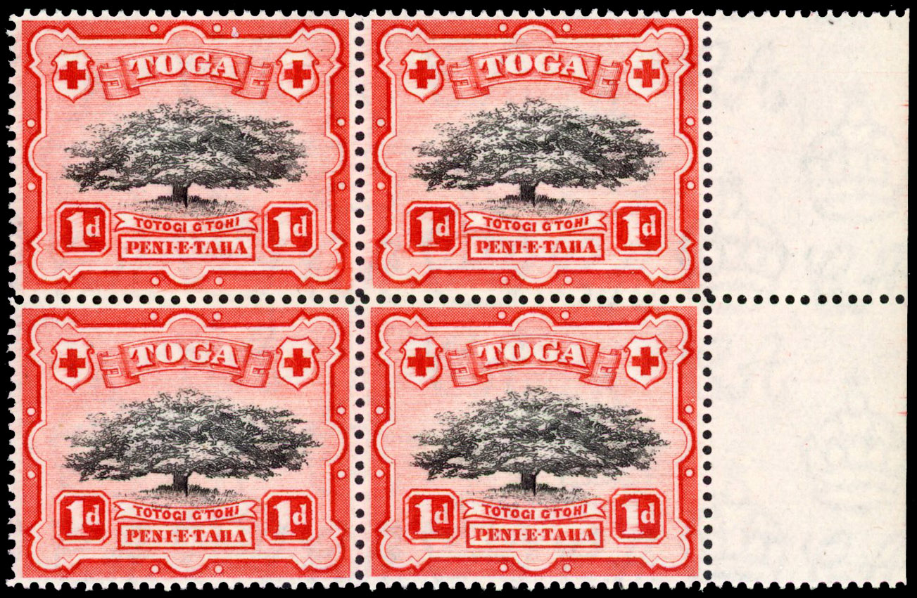 Tonga SG 75a block mint