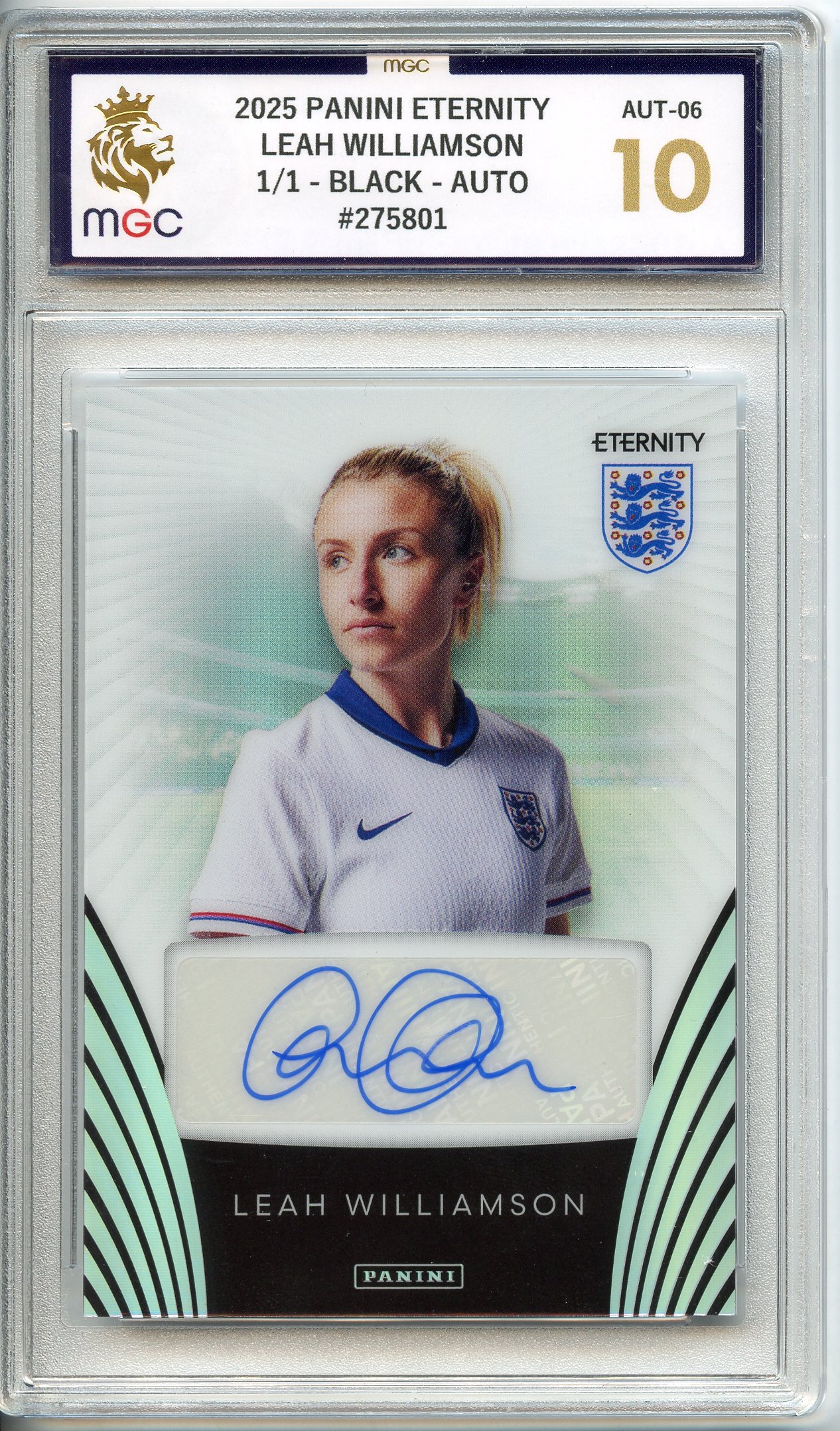 MGC 10 2025 PANINI ETERNITY LEAH WILLIAMSON - 1/1 - BLACK AUTO