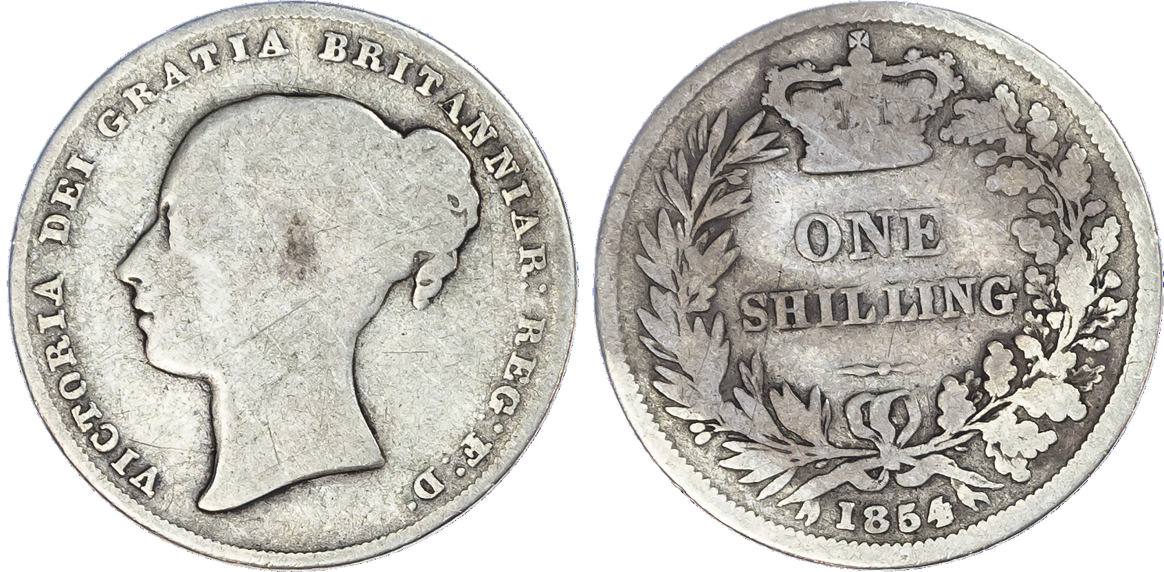 Victoria (1837-1901), Shilling, 1854