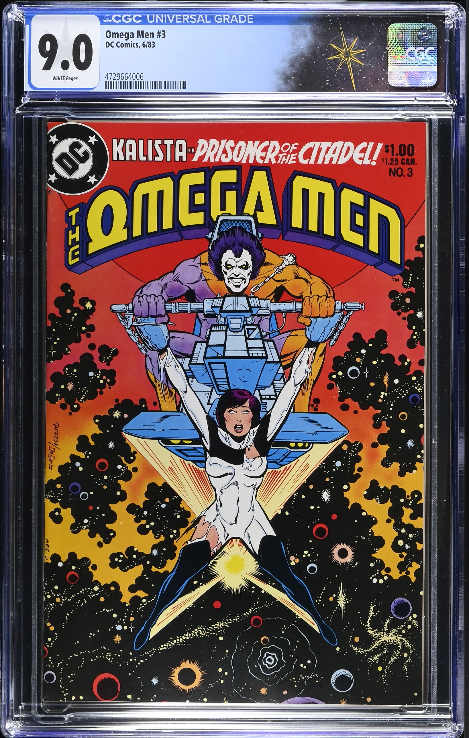Omega Men #3 CGC 9.0 1st Appearance of Lobo & Bedlam (DC Comics, 1983) White Pages