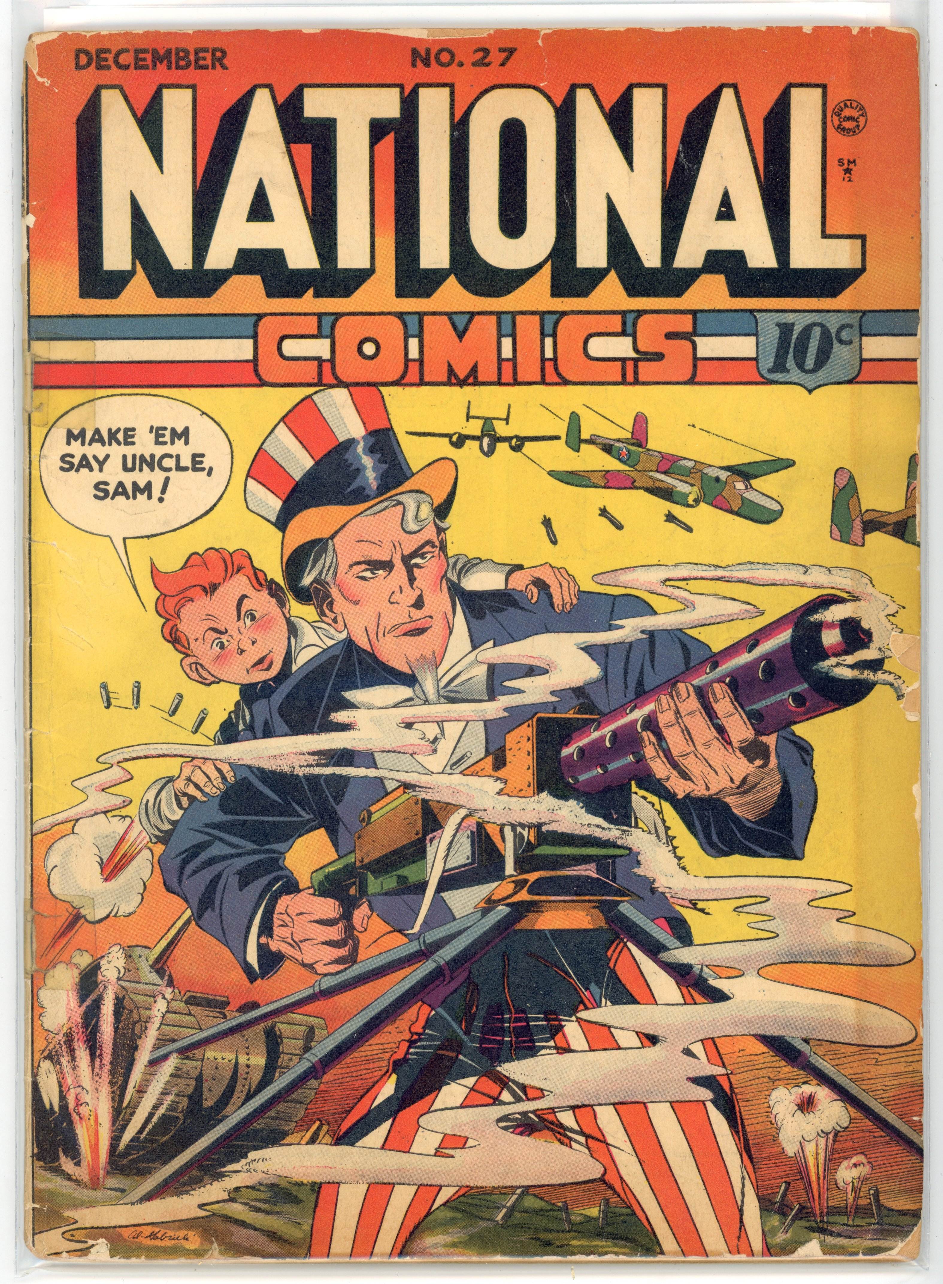 †National Comics #27 (Quality Comics, 1942) Uncle Sam cover