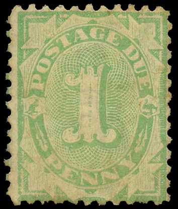 Postage Dues. 1906-8 1d dull green perf...