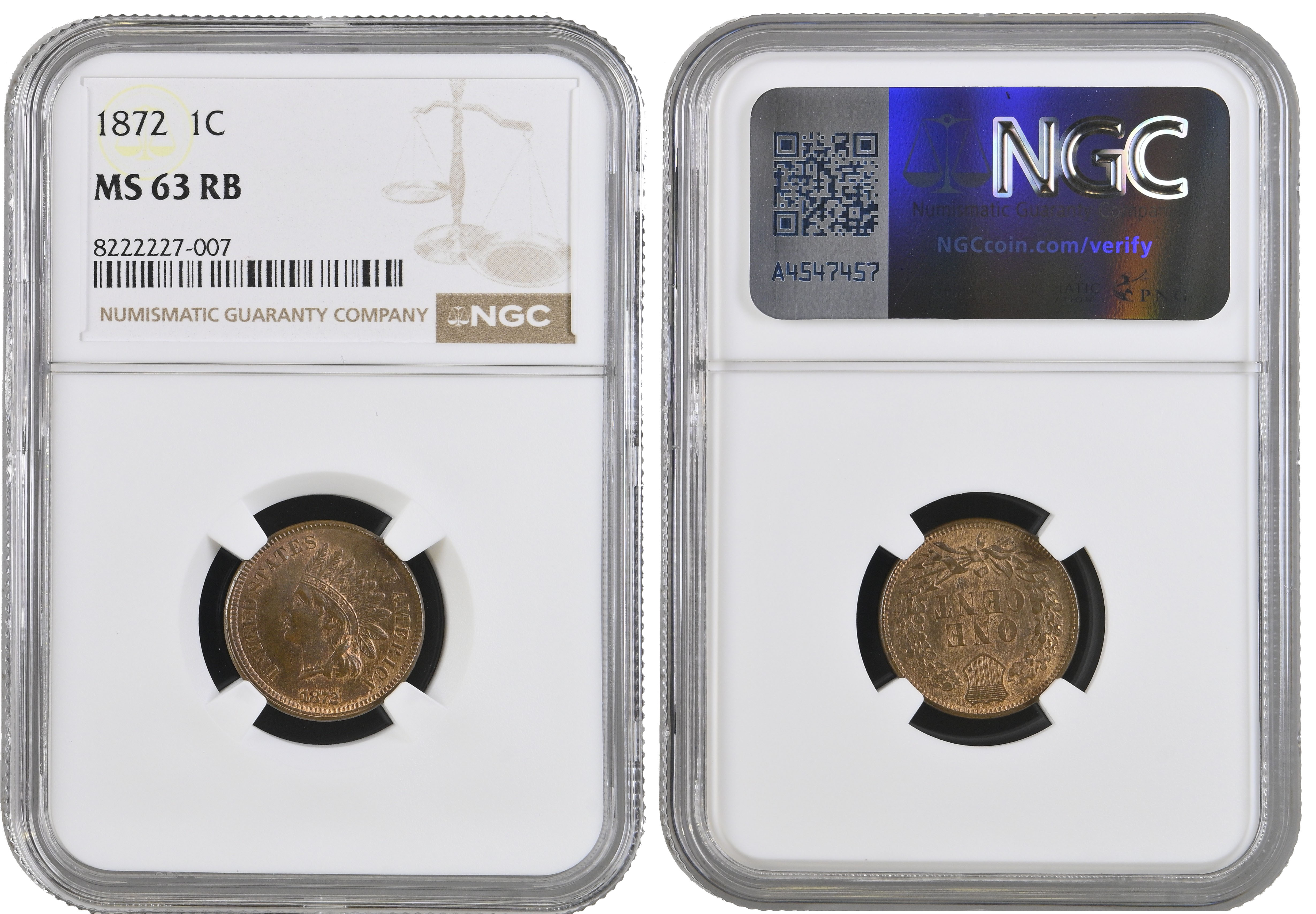 USA, Indian Head bronze Cent, 1872