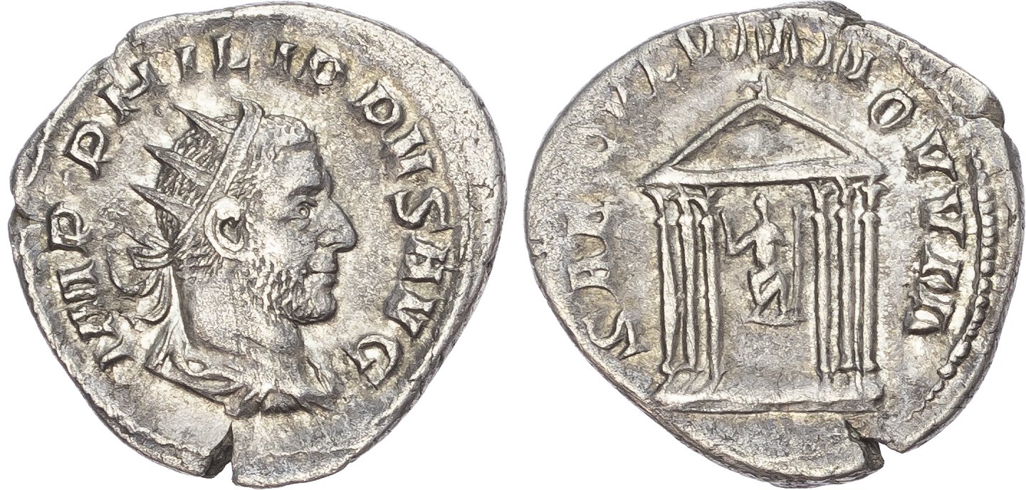 Philip I (AD 244-249) AR Antoninianus, Rome, Celebrating the 1000th anniversary of Rome, AD 249, 4.26g. 