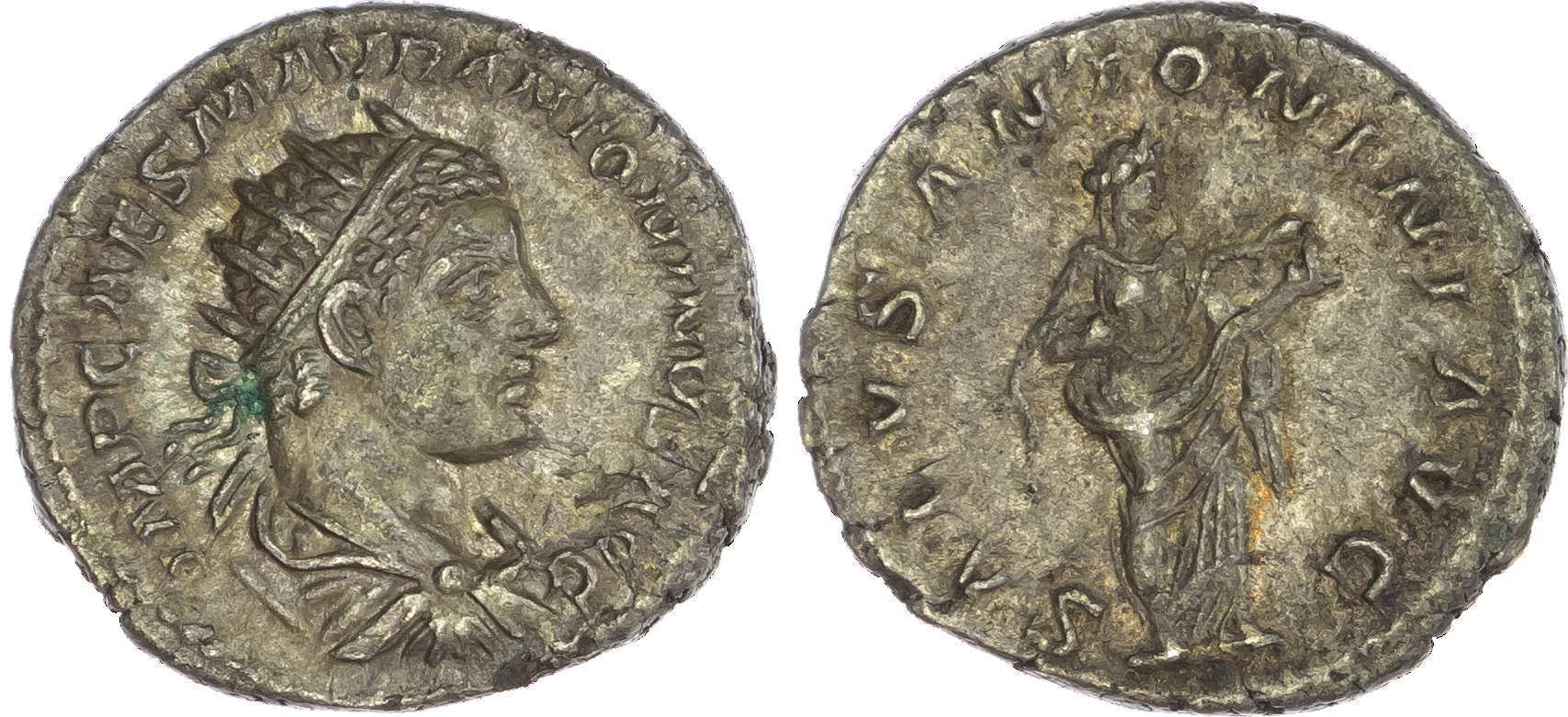 Elagabalus (AD 218-222) AR Antoninianus, Rome, 4.82g. IMP CAES M AVR ANTONINVS AVG, laureate, draped and cuirassed bust of