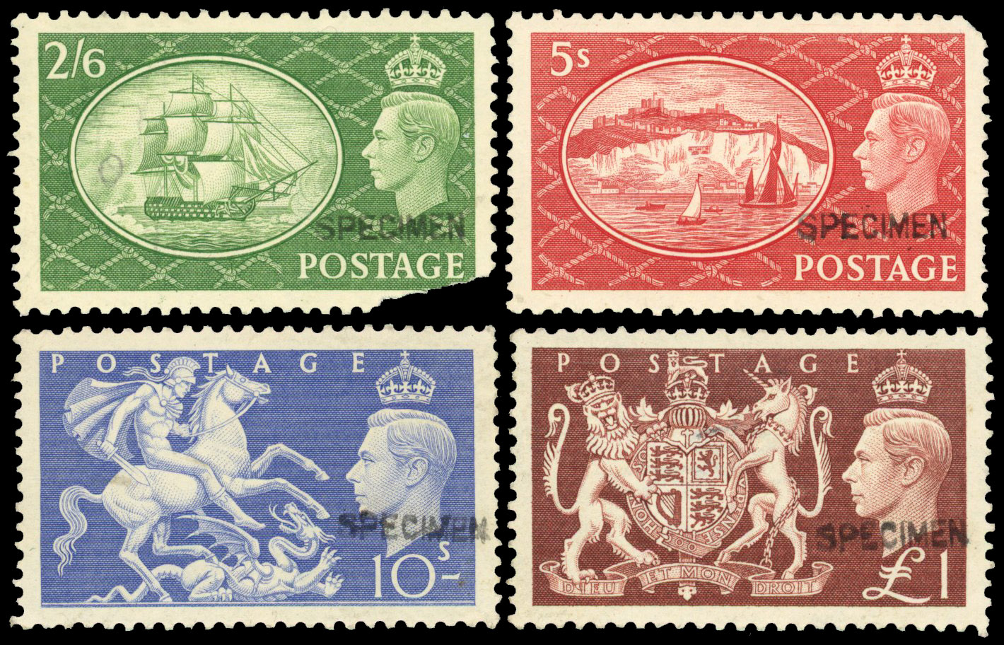 1951 Festival high value SPECIMEN set (SG 509s-512s)
