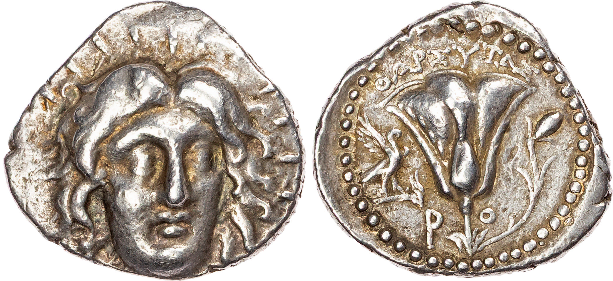 Islands off Caria, Rhodes (c. 229-205 BC) AR Tetradrachm, Tharsytas, magistrate, 13.58g. 
