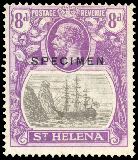 St Helena SG 105as Broken Mast Specimen