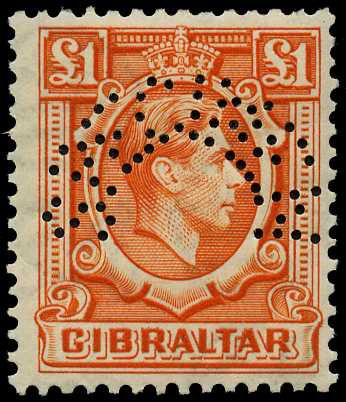 1938-47 set of fourteen perforated SPECIMEN...