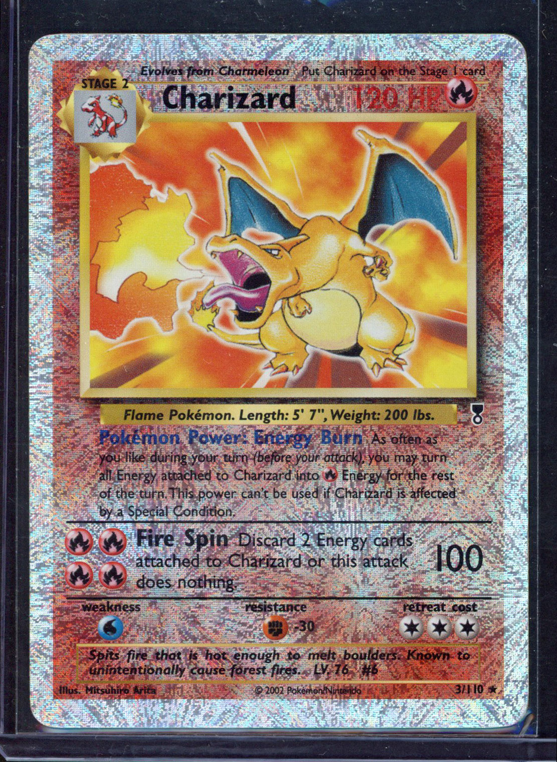 Charizard Reverse Holo - Legendary Collection 2002 - Heavy Play 