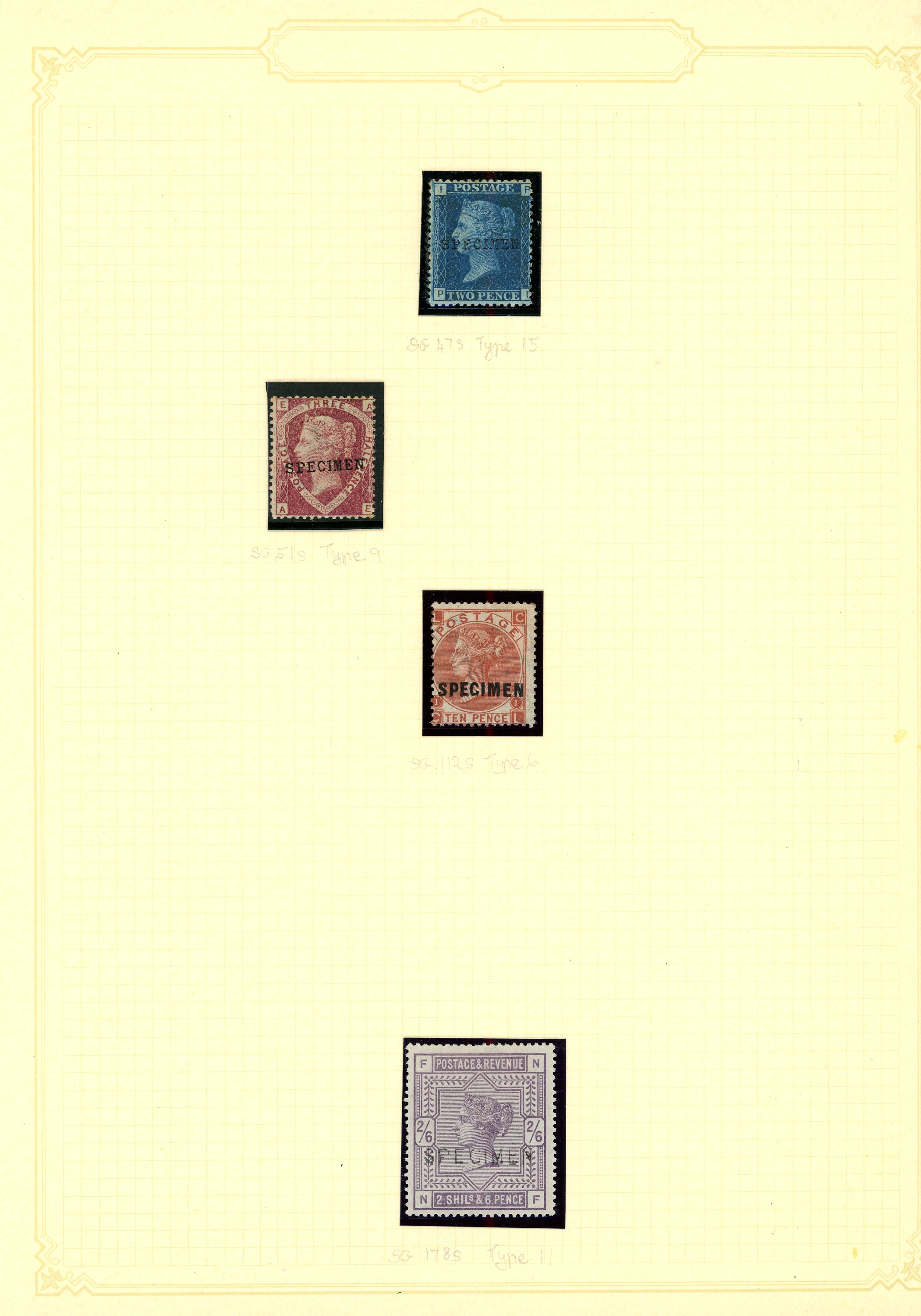 1858-92 selection of stamps...