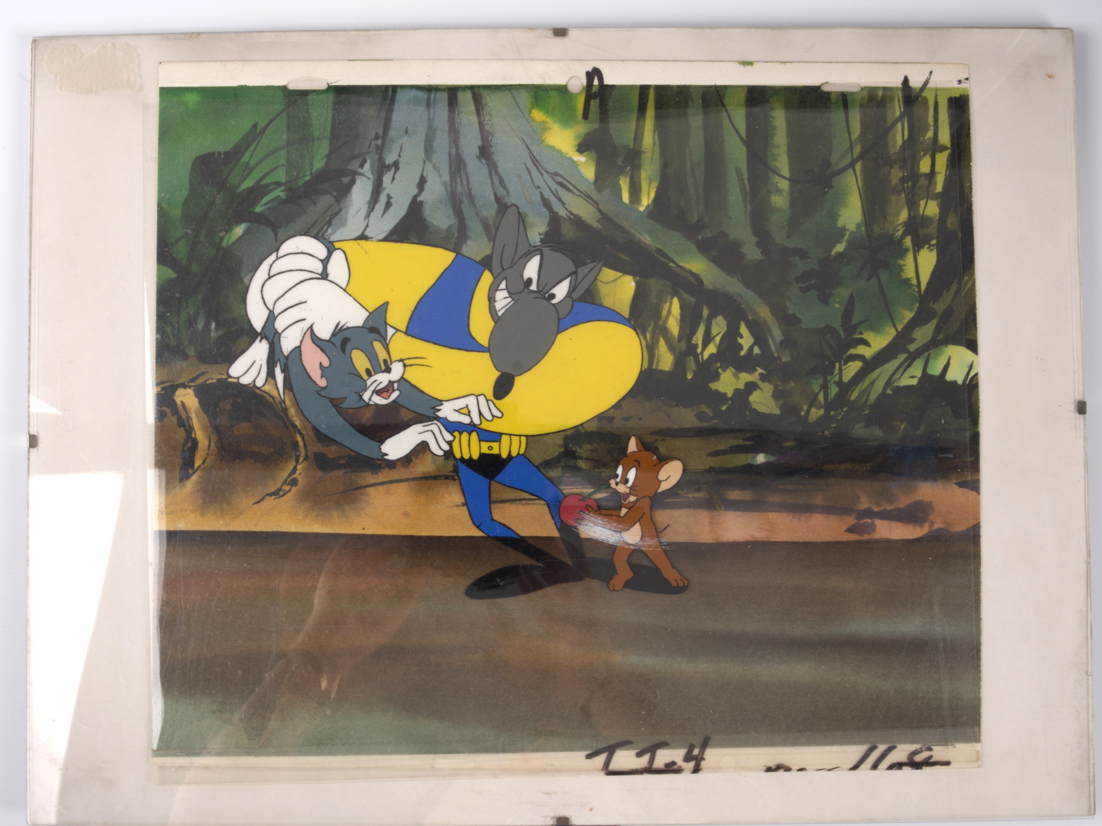 The Tom and Jerry Comedy Show Original Layer Production Cel and Background (Filmation, 1980-82)