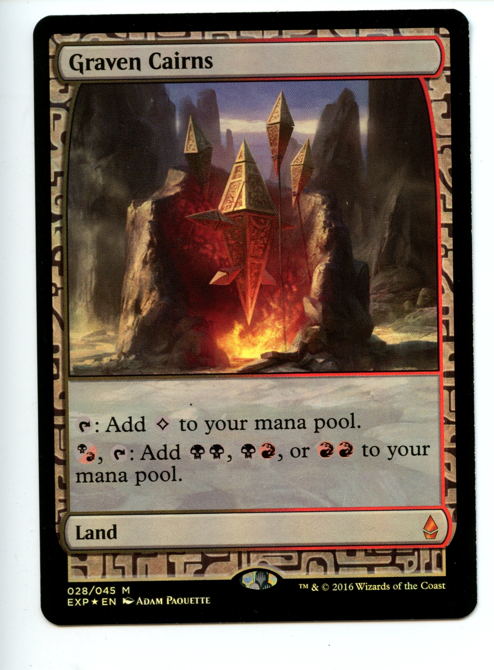 Magic the Gathering - Graven Cairns  - Zendikar Expeditions  - Near Mint