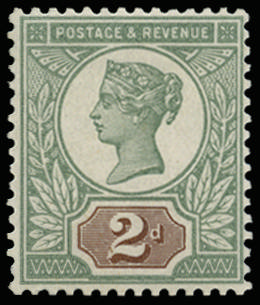 GB 1899 SG 199 2d colour trial