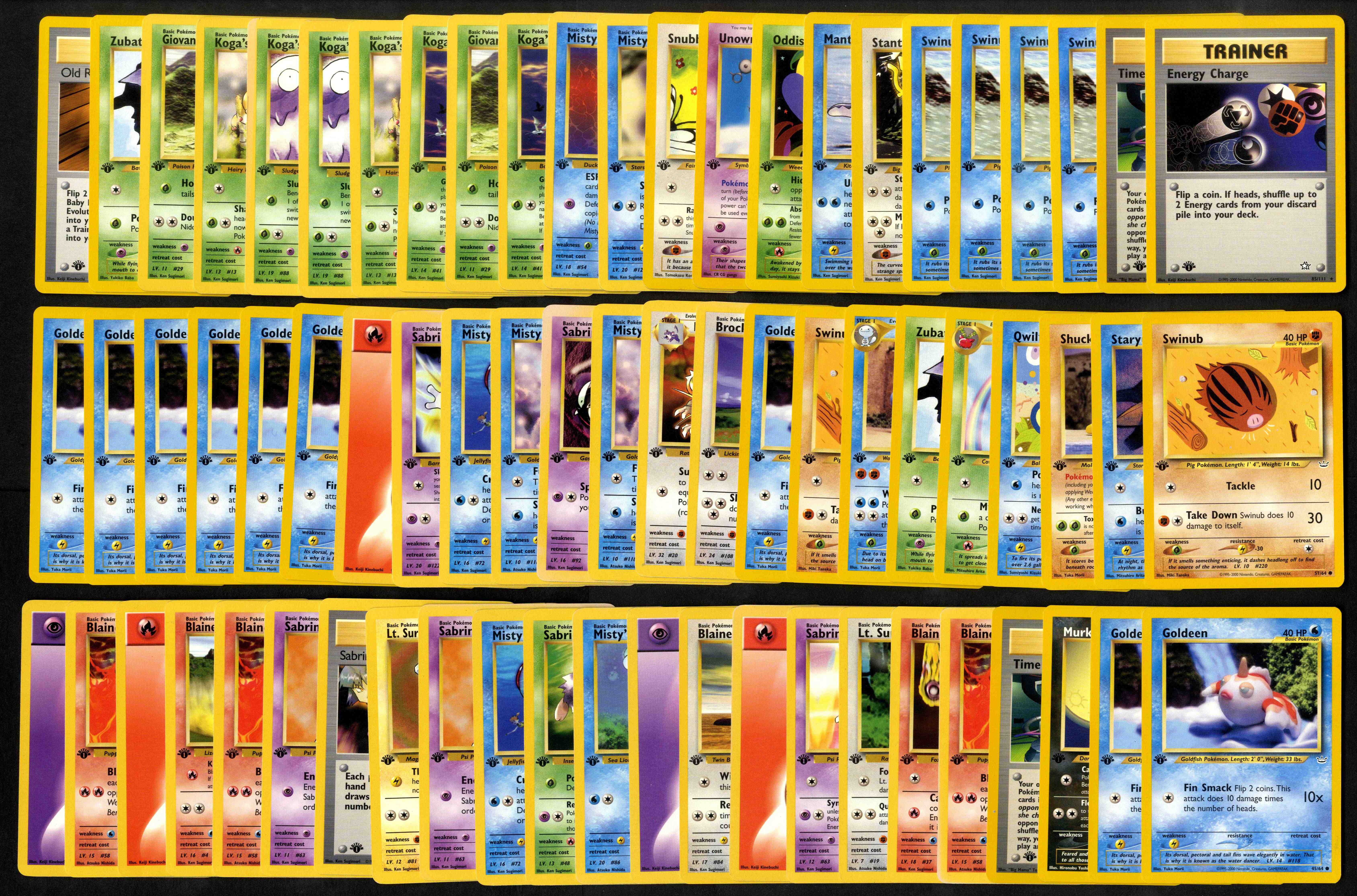 1st Edition Gym/Neo Era Collection 188 cards