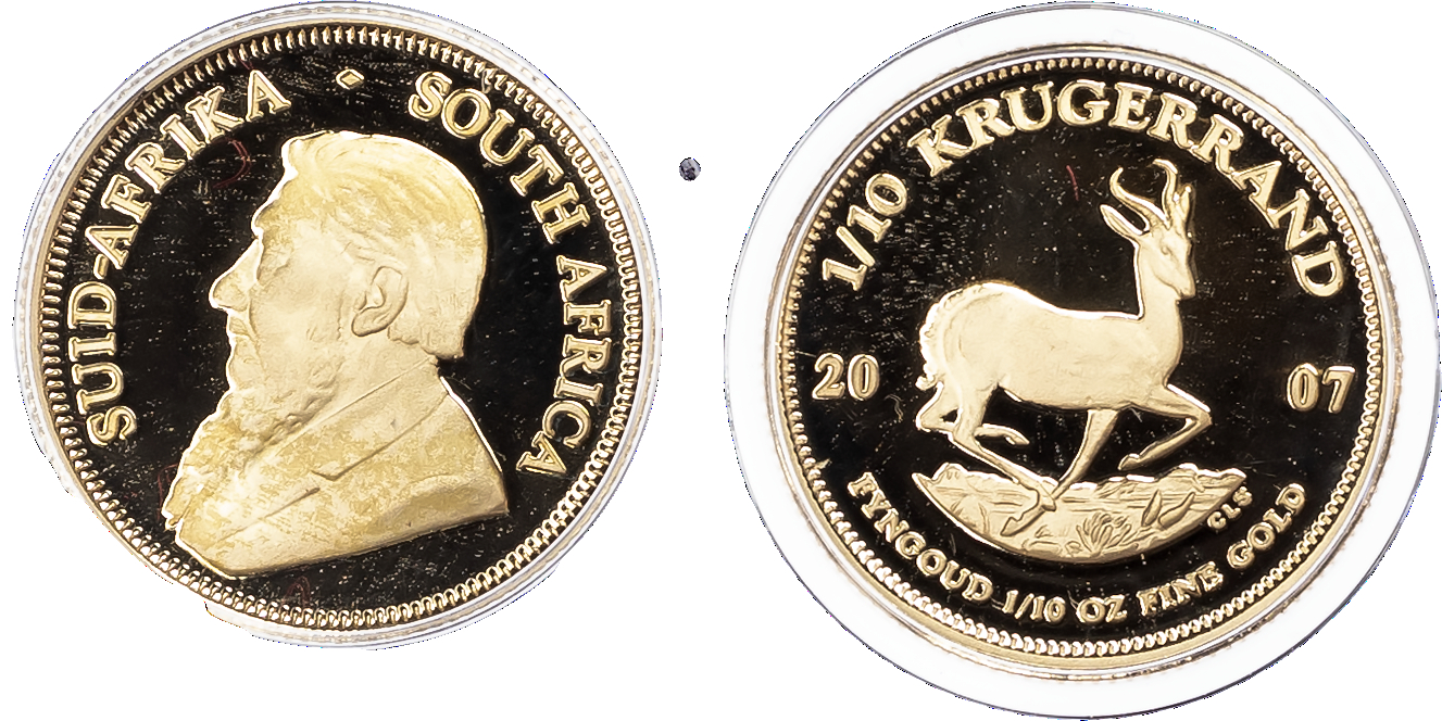 South Africa, gold Krugerrand Proof set, 2007