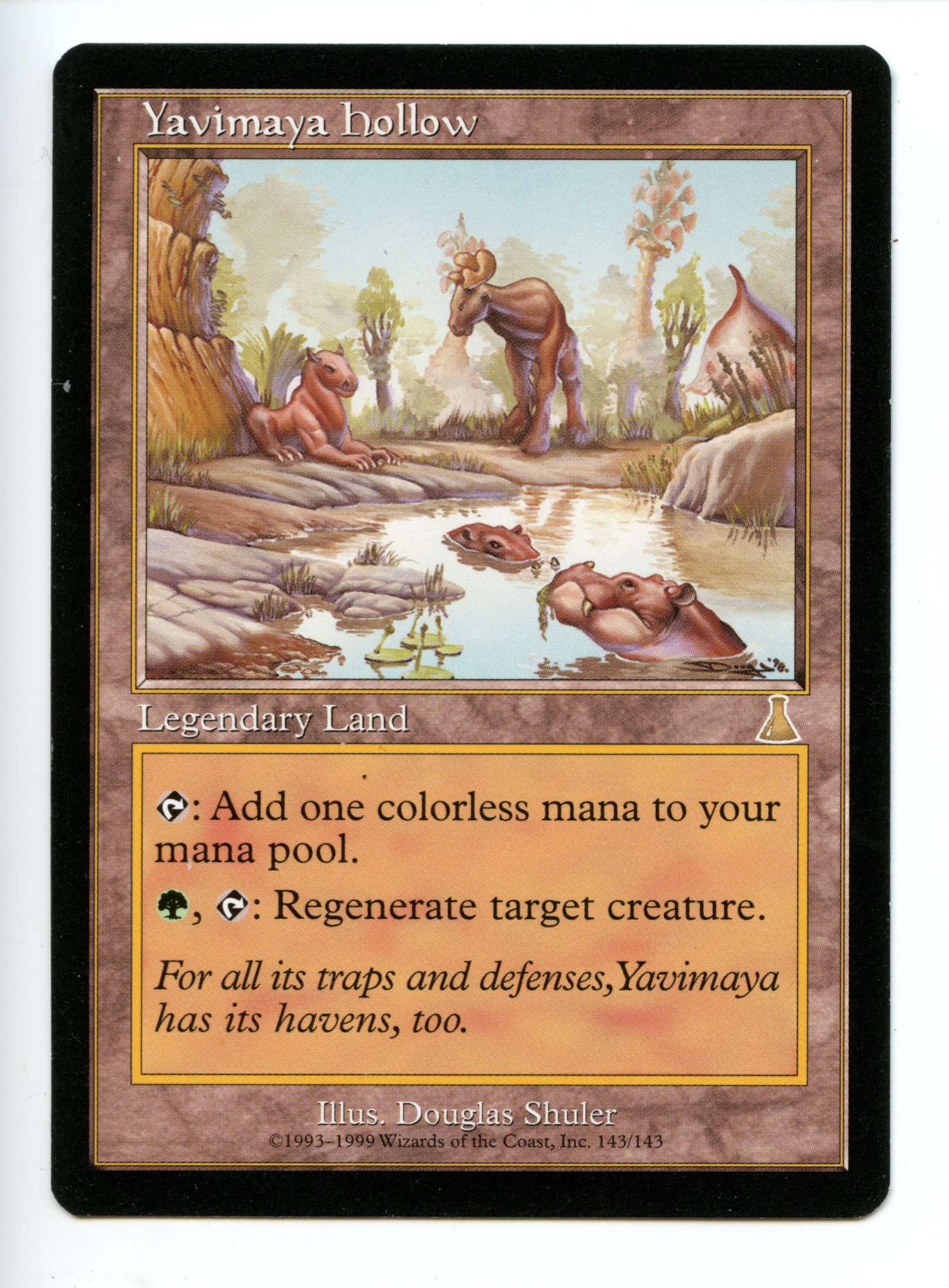 Magic the Gathering - Yavimaya Hollow   - Urza's Destiny  - Lightly Played 