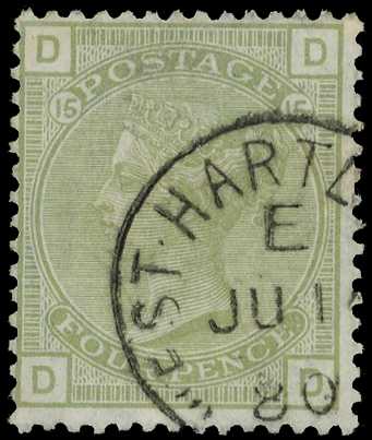 1873-80 watermark Large Garter, 4d...