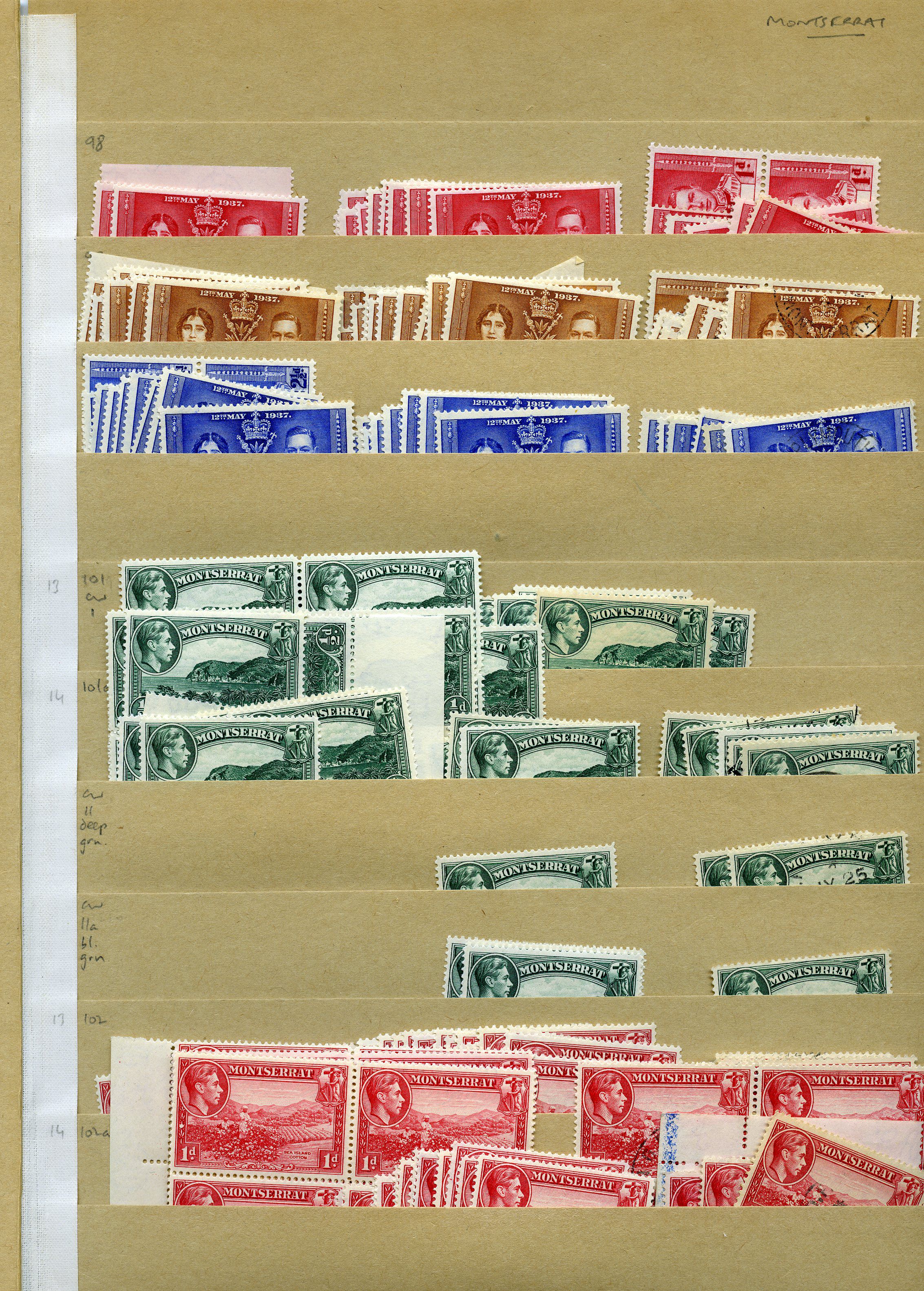 1937-52 KG VI stock on manila...