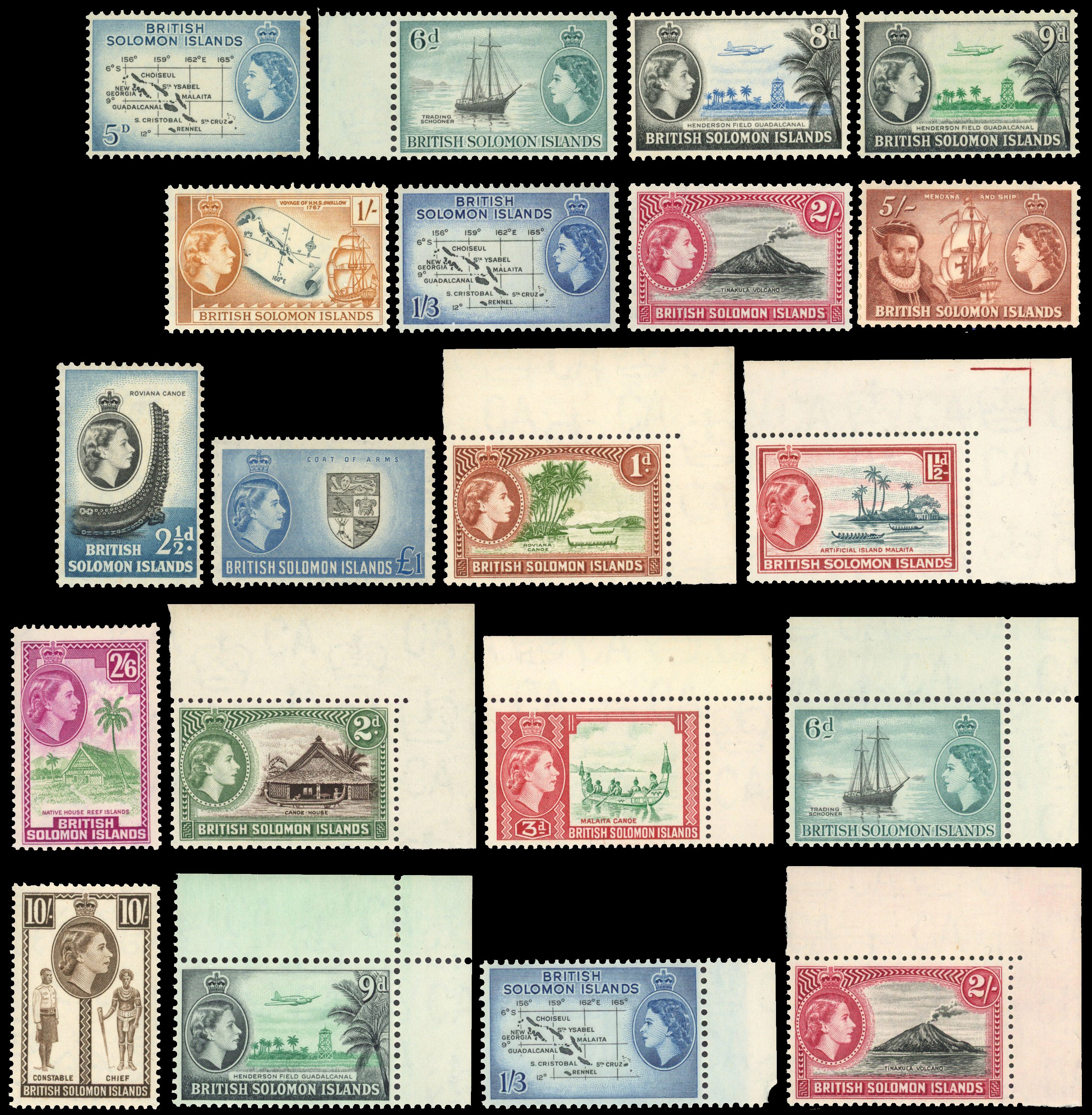 Solomon Islands SG 82-96, 103-111 mint