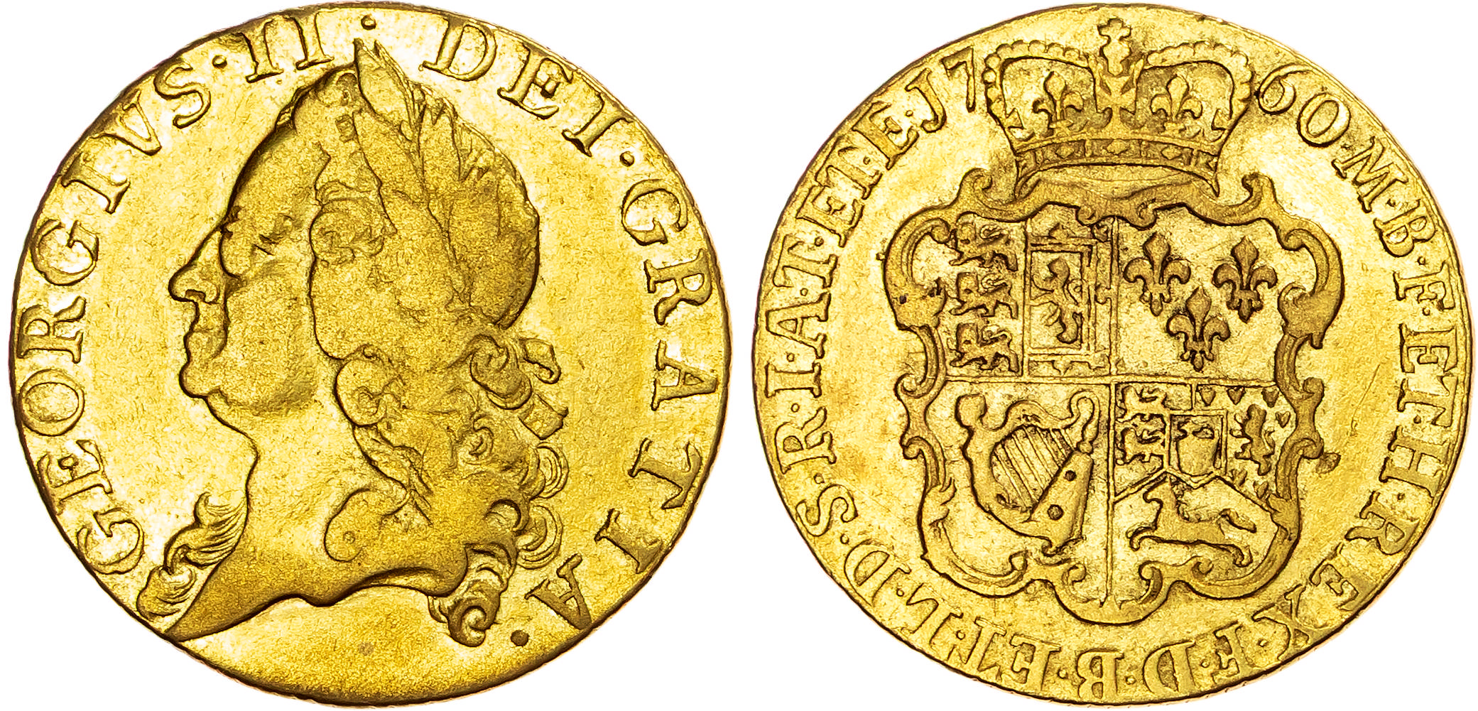 George II (1727-1760), AV Guinea, 1760/59.