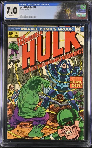 Incredible Hulk #175 CGC 7.0 Herb Trimpe and John Romita cover (Marvel Comics, 1974) White pages