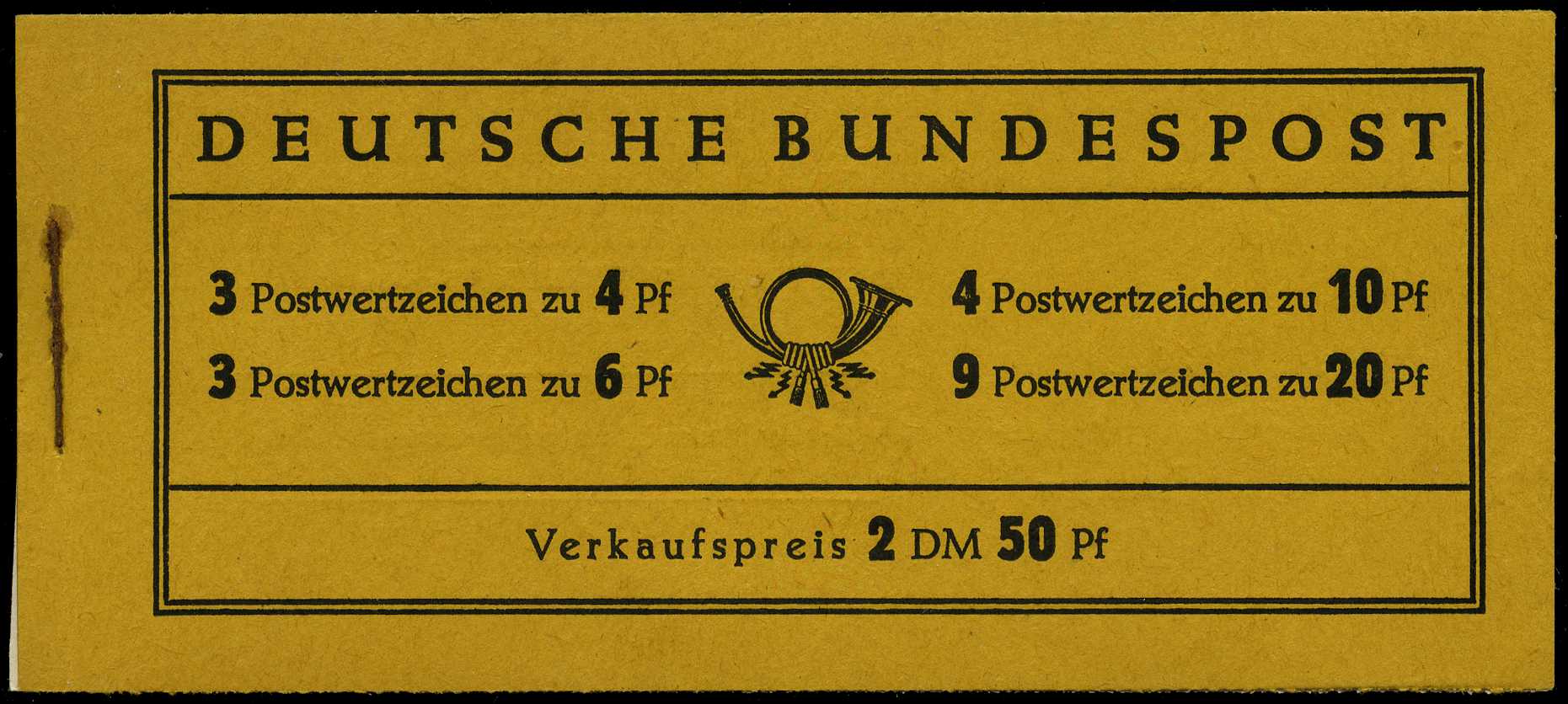 BOOKLET: 1951 2m50 complete panes with...