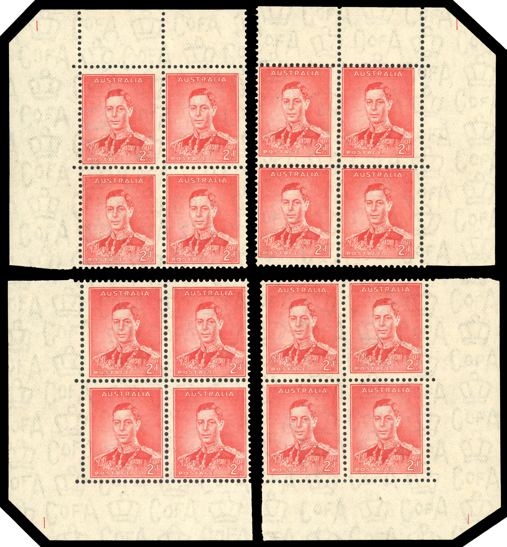 Australia SG 167 Plate 1 blocks mint