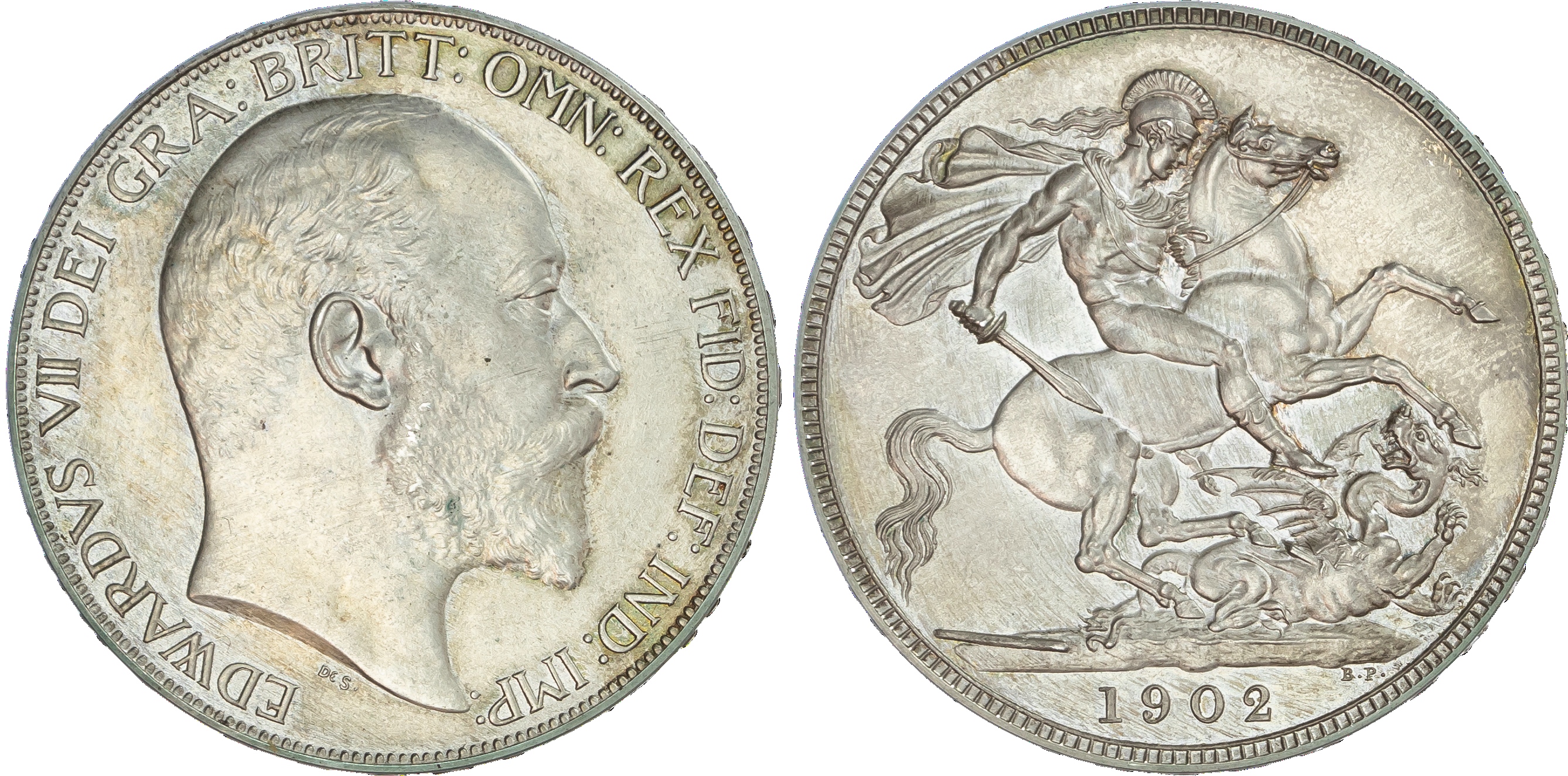 Edward VII (1901‑10), Matt Proof Crown, 1902.