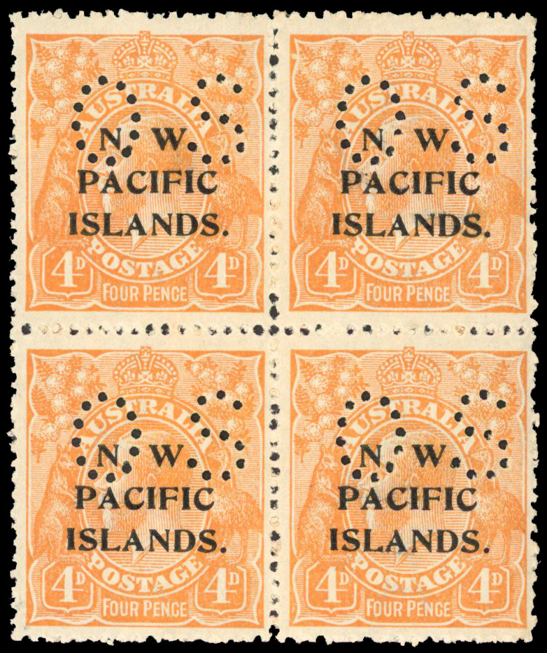 New Guinea 1919-23 official 4d perf OS