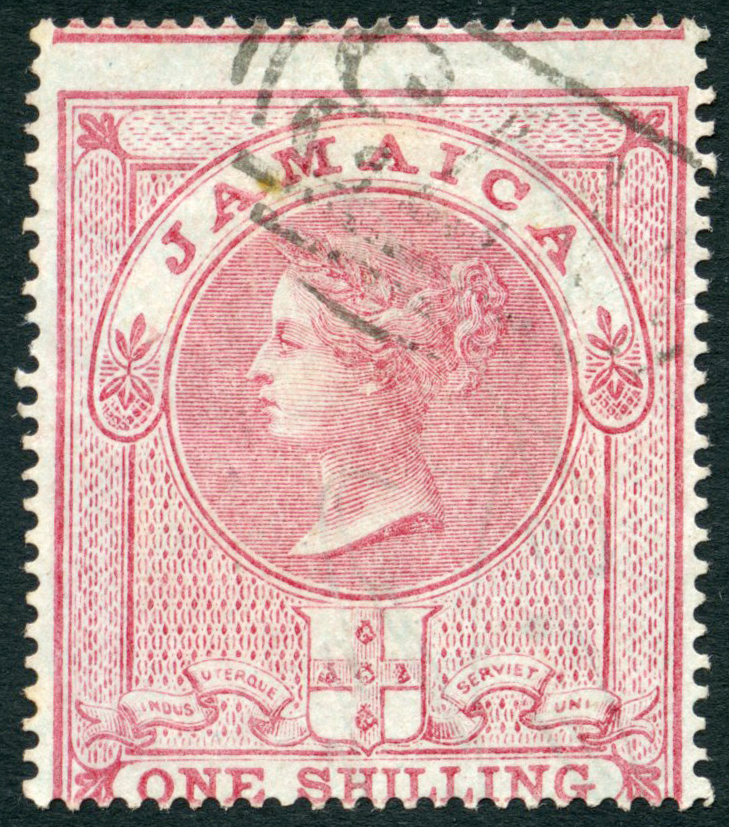 Postal Fiscals. 1858 1/- rose on bluish paper, neatly used, centred low. SG F7, cat...