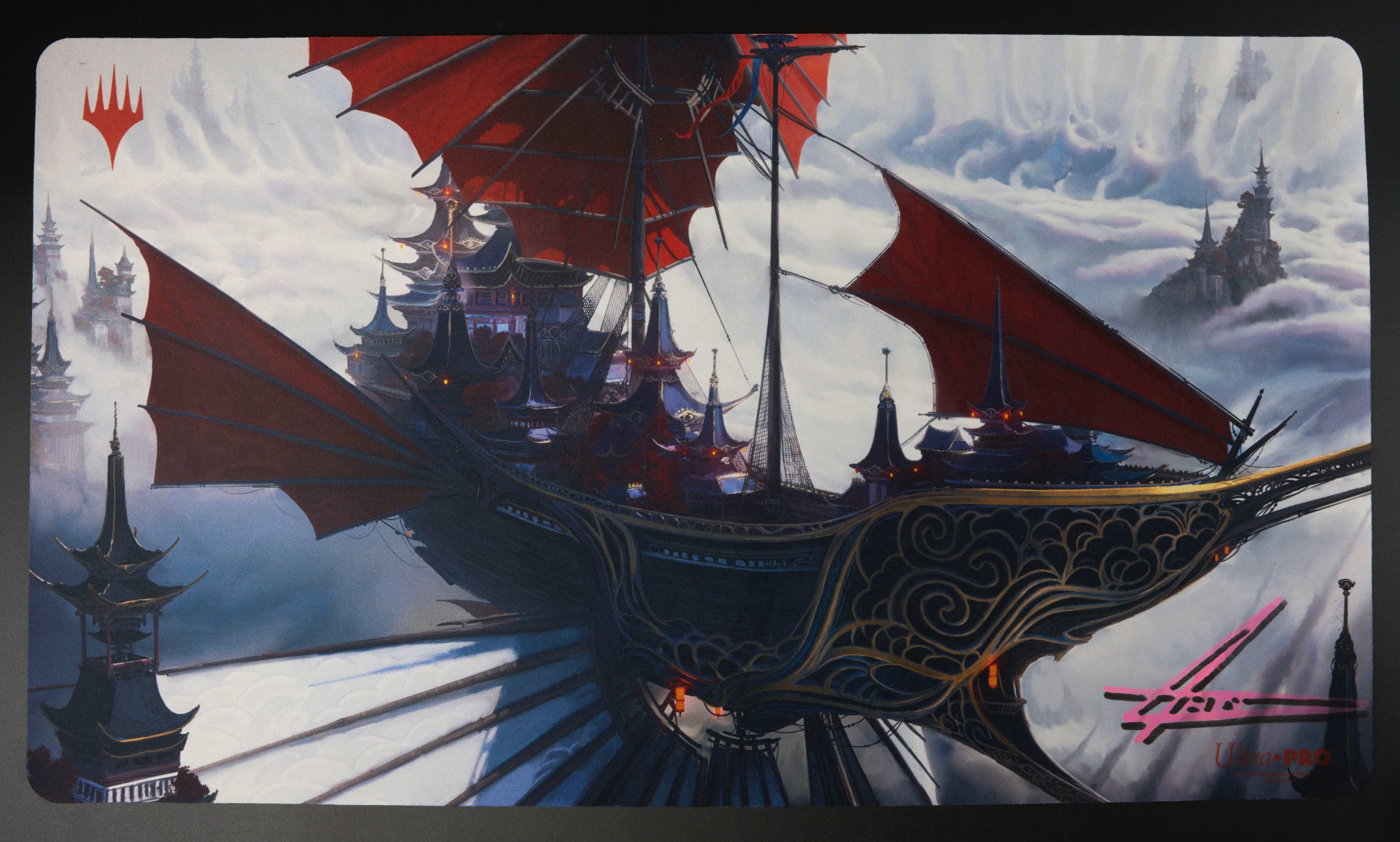 Tarkir: Dragonstorm - Mystic Monastery Playmat Signed by Leon Tucker