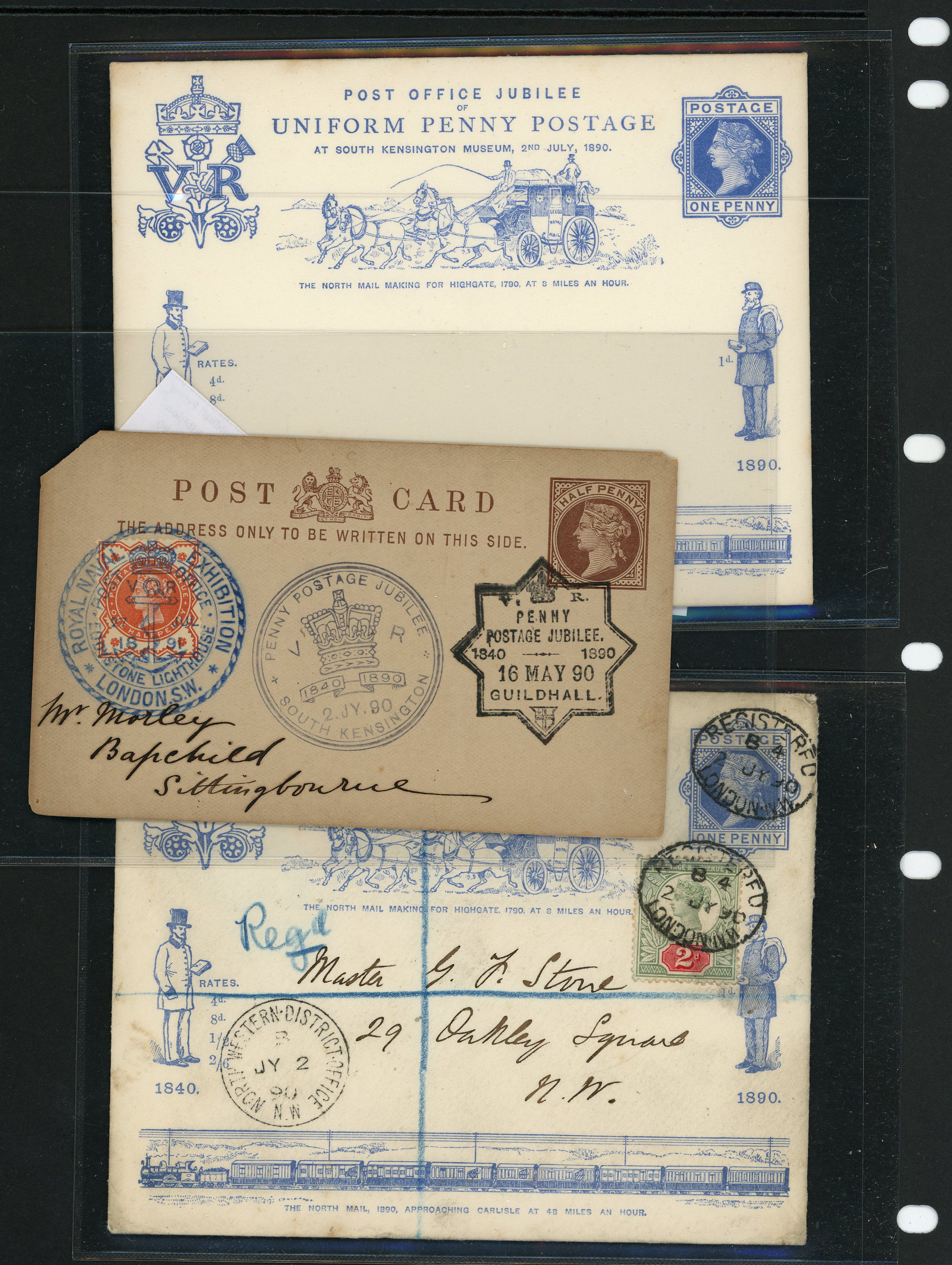 1890 Penny Postage Official envelope with...