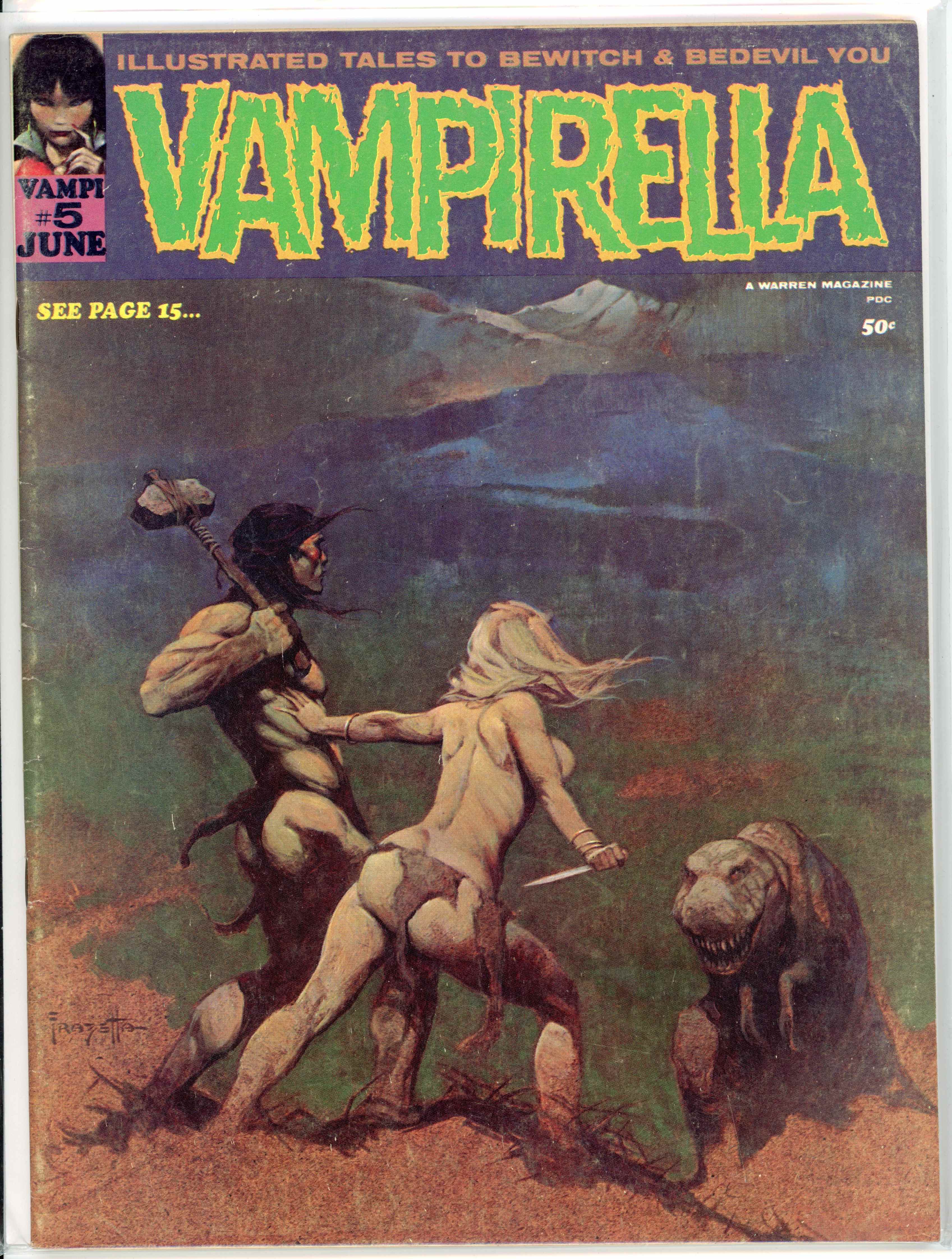 Vampirella #5 (Warren, 1970) Frank Frazetta Cover  