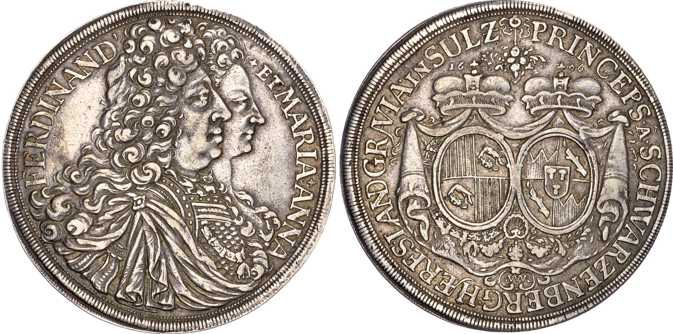 Germany, Schwarzenberg, Ferdinand Wilhelm Eusebius (1683-1703), silver Taler, 1696