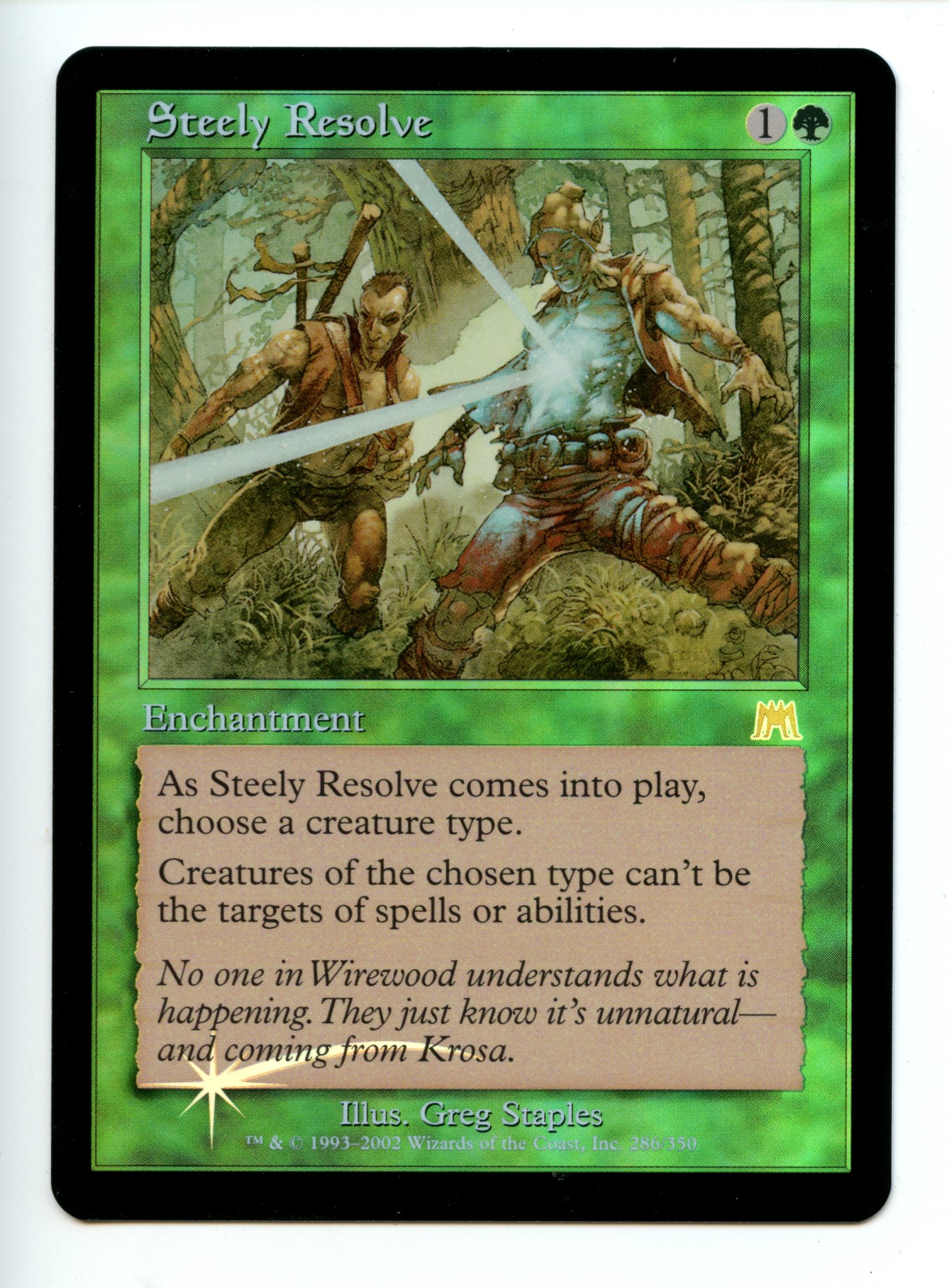 Magic The Gathering  - Steely Resolve FOIL  - Onslaught - Near Mint 