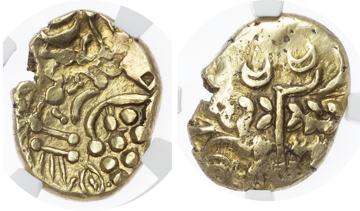 Belgae (c. 60-20 BC) AV Stater, British B ‘Chute’ type, 6.09g. 